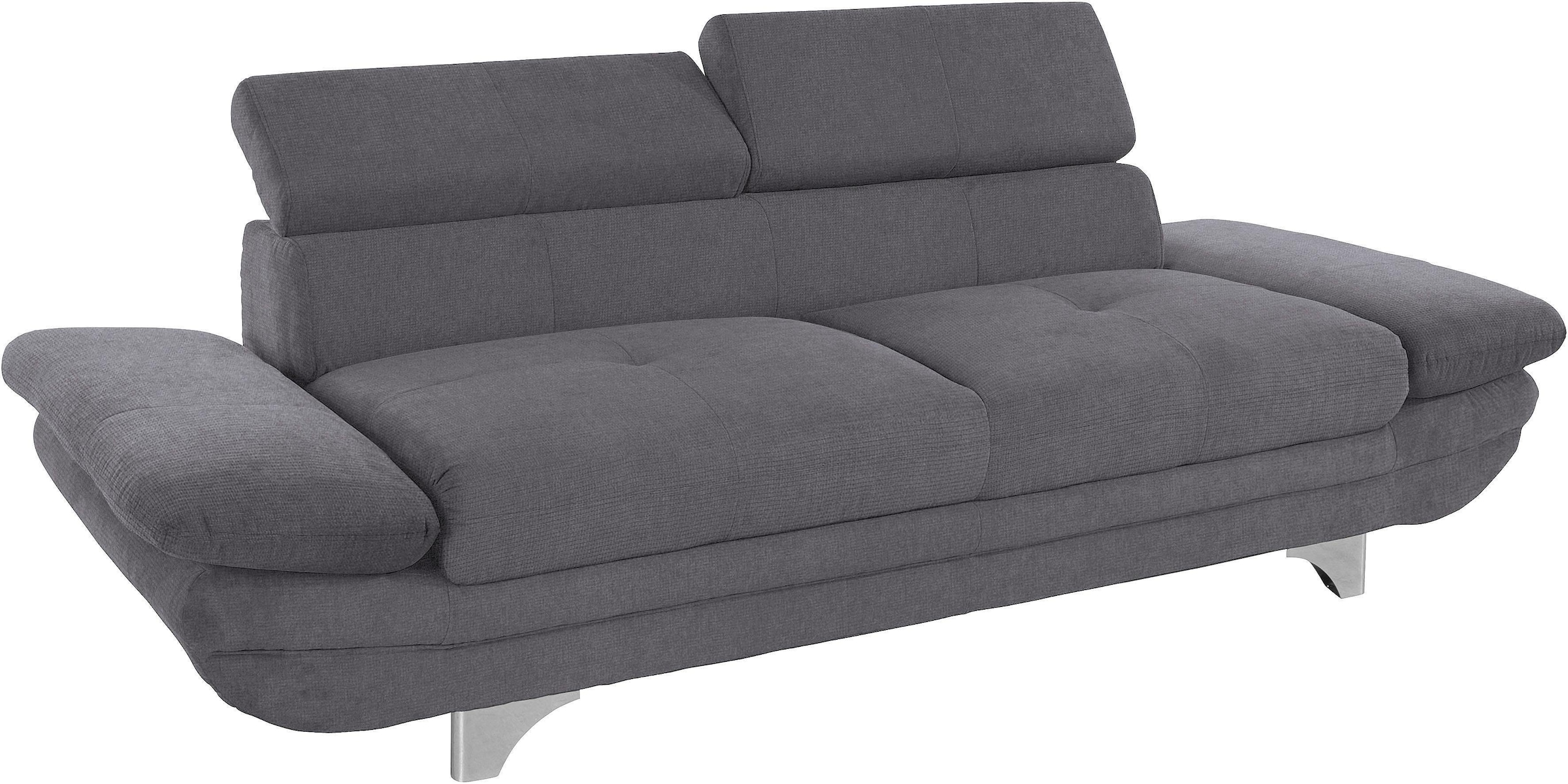 COTTA Polstergarnitur »Enterprise«, (Set), Set bestehend aus 2,5-Sitzer mit Arm- & Kopfteilverstellung & Hocker