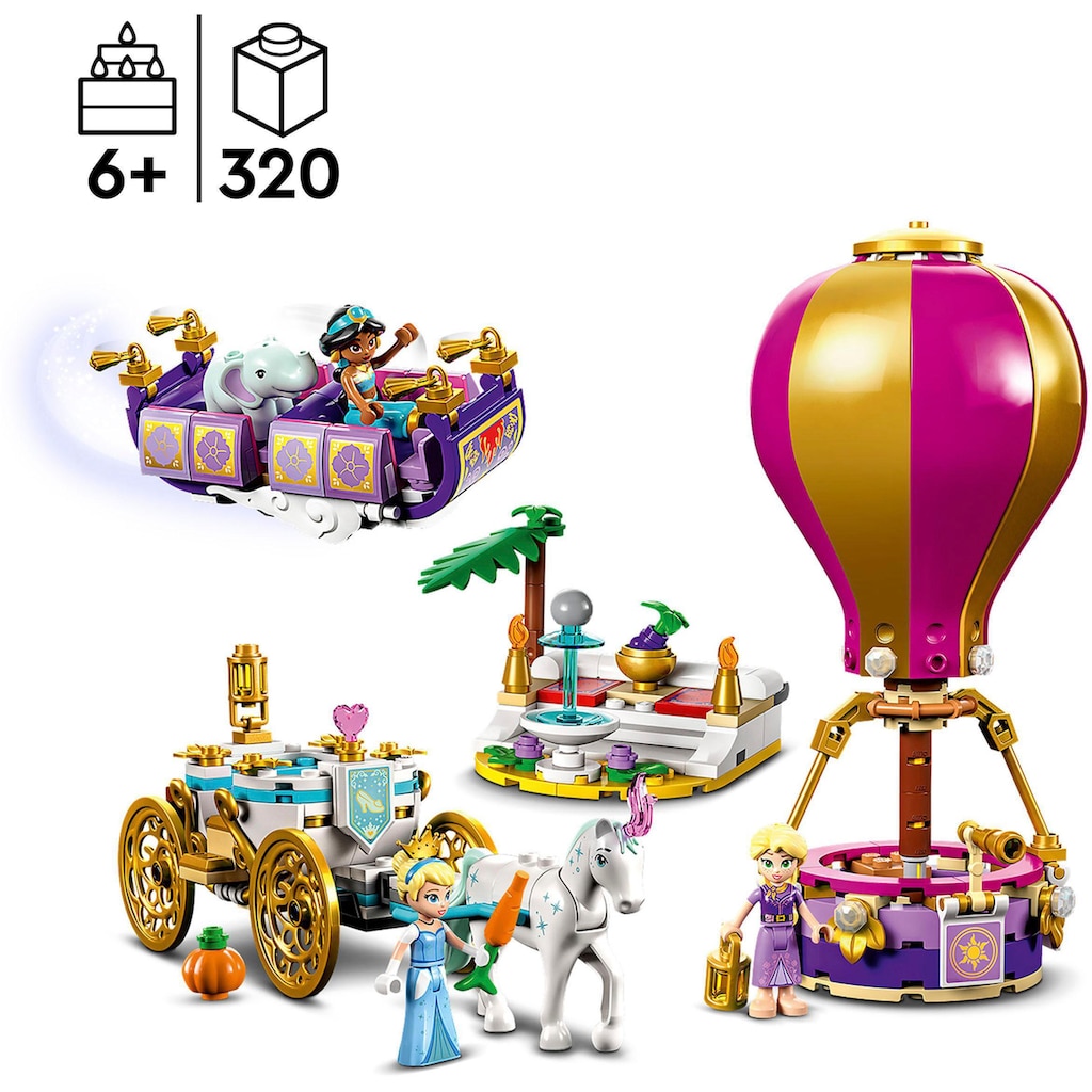 LEGO® Konstruktionsspielsteine »Prinzessinnen auf magischer Reise (43216), LEGO® Disney«, (320 St.)