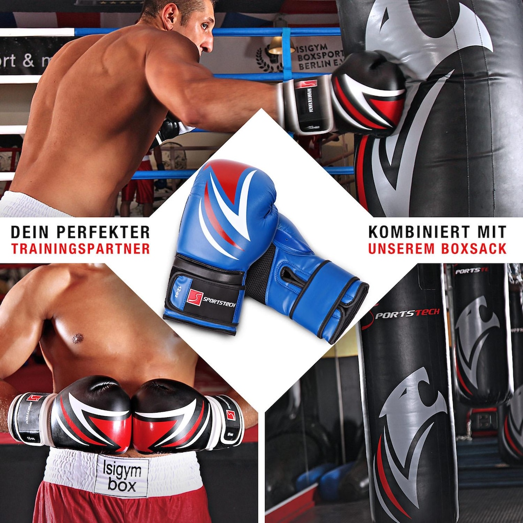 Sportstech Boxhandschuhe, (mit Tasche)