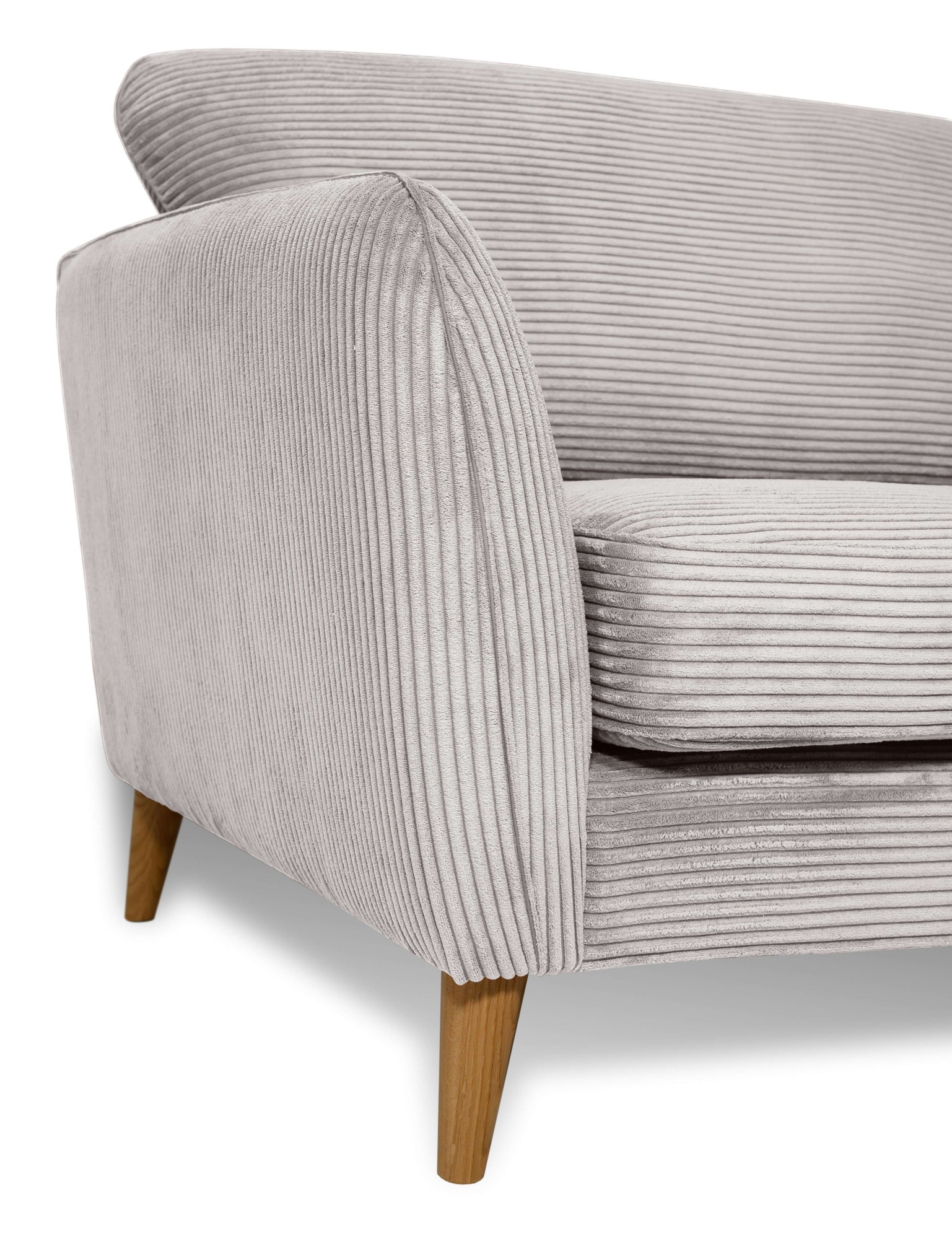 Home affaire 2-Sitzer »MARSEILLE Kompaktsofa 170 cm, Cord, Flachgewebe, Struktur, Webstoff« Massivholzbeine Eiche, Landhausstil, Wellenunterfederung