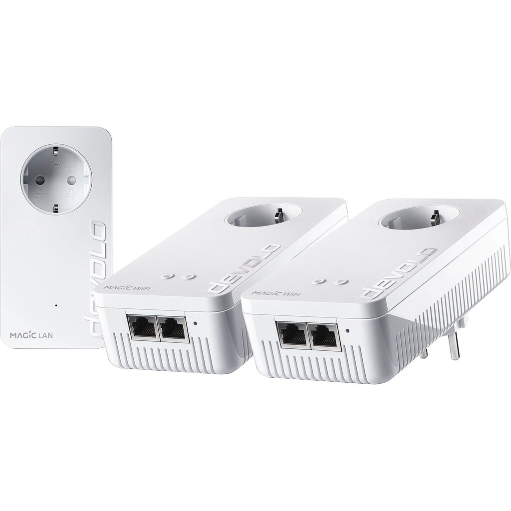 DEVOLO WLAN-Router »Magic 1 WiFi ac Multiroom Kit (1200Mbit, 5x LAN, Mesh)«