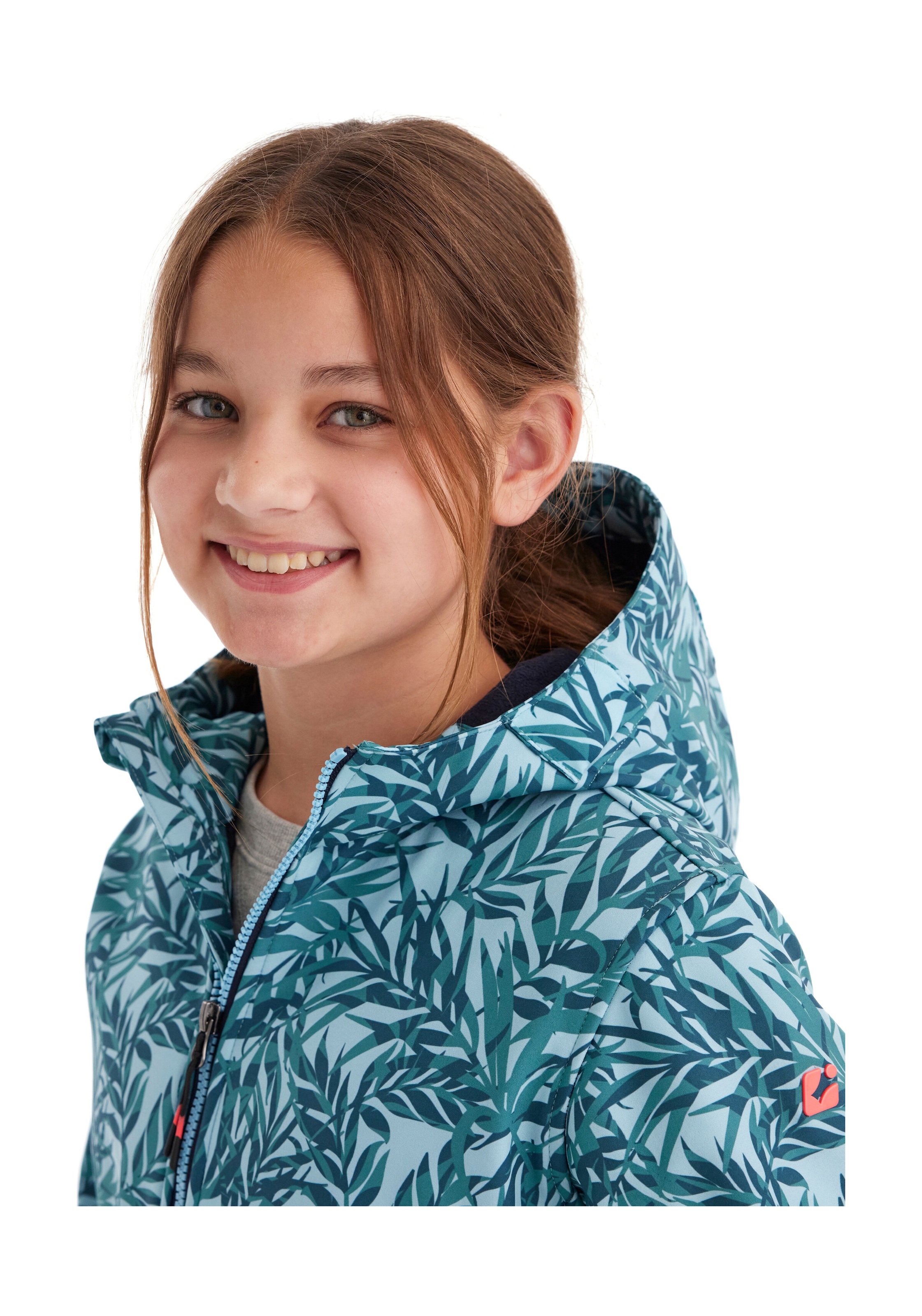 Killtec Softshelljacke »Mädchen Softshelljacke Print«, Wasserdicht, windabweisend, atmungsaktiv, modischer Print, PFAS-frei