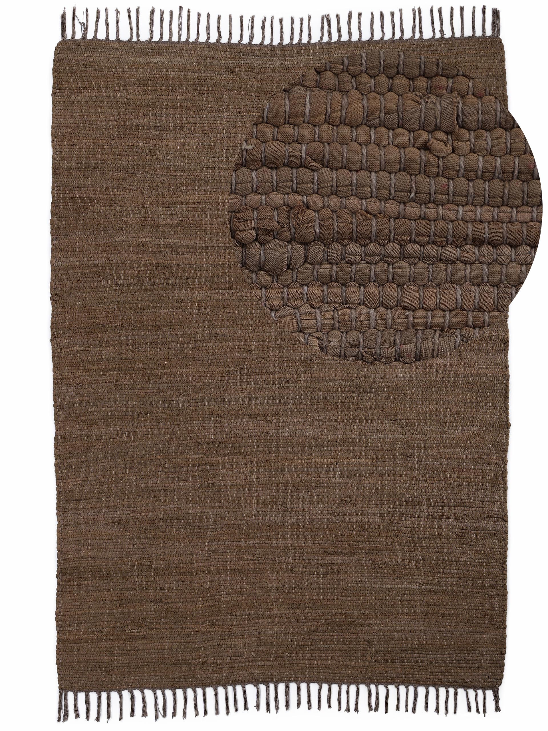 carpetfine Teppich »Kelim Chindi uni, auch als Läufer«, rechteckig, 5 mm Hö günstig online kaufen