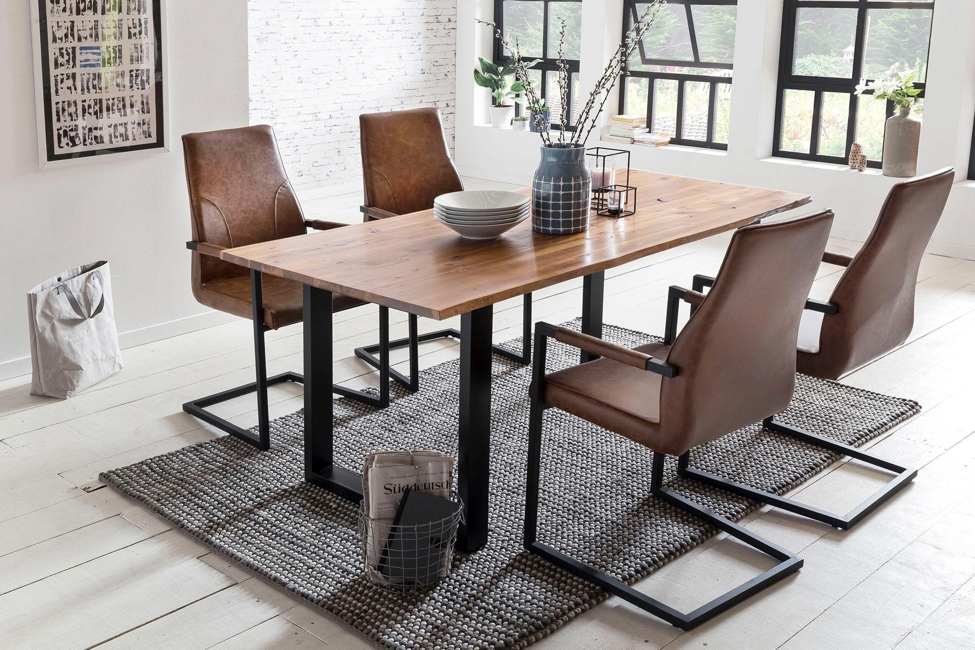 SalesFever Freischwinger »Boston Design-Poslterstuhl für stilvolle Sitzgele günstig online kaufen