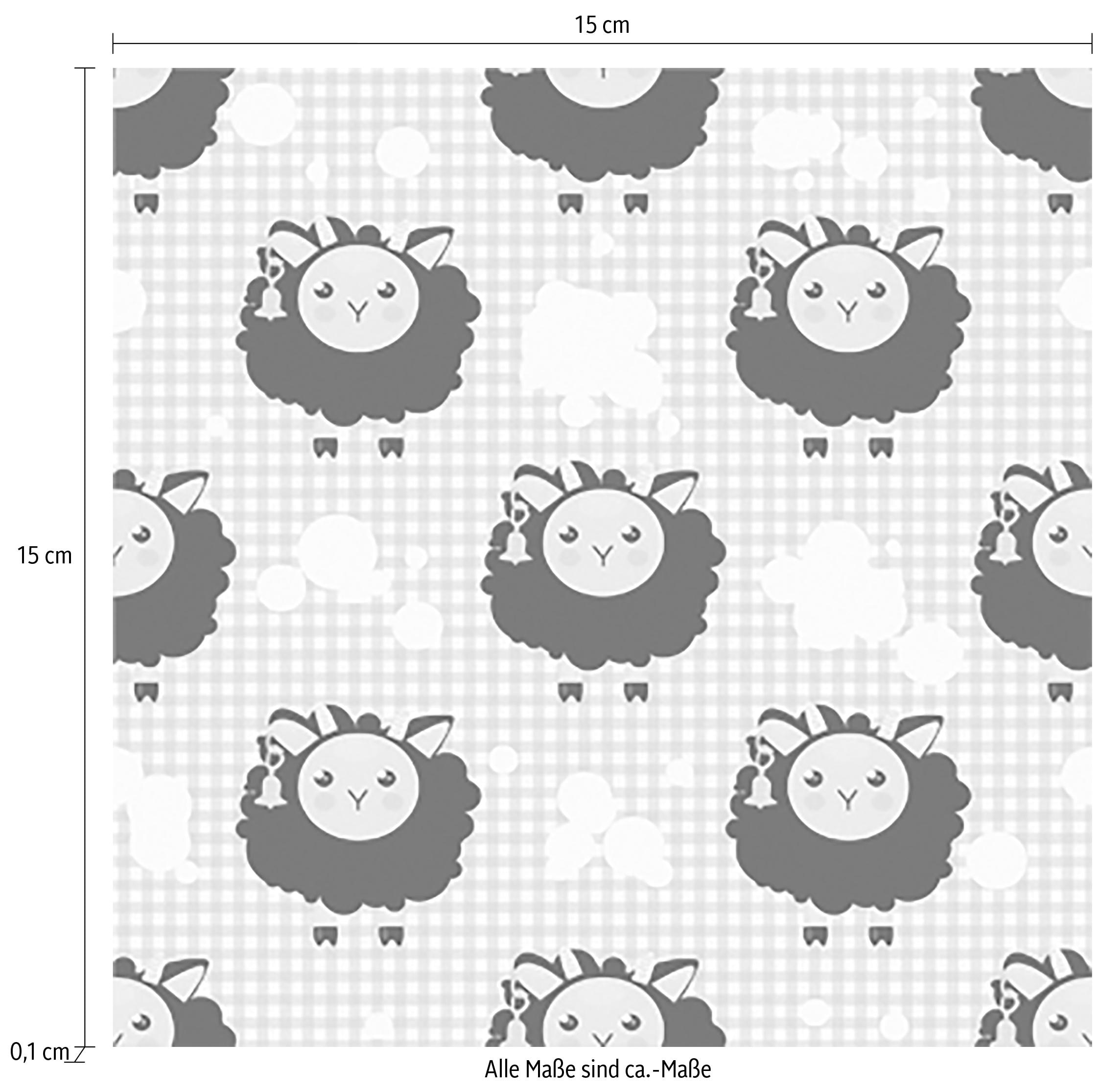 queence Fliesenaufkleber »Schafe & Punkte«, Stickerfliesen, selbstklebend, Sticker, 12er Set