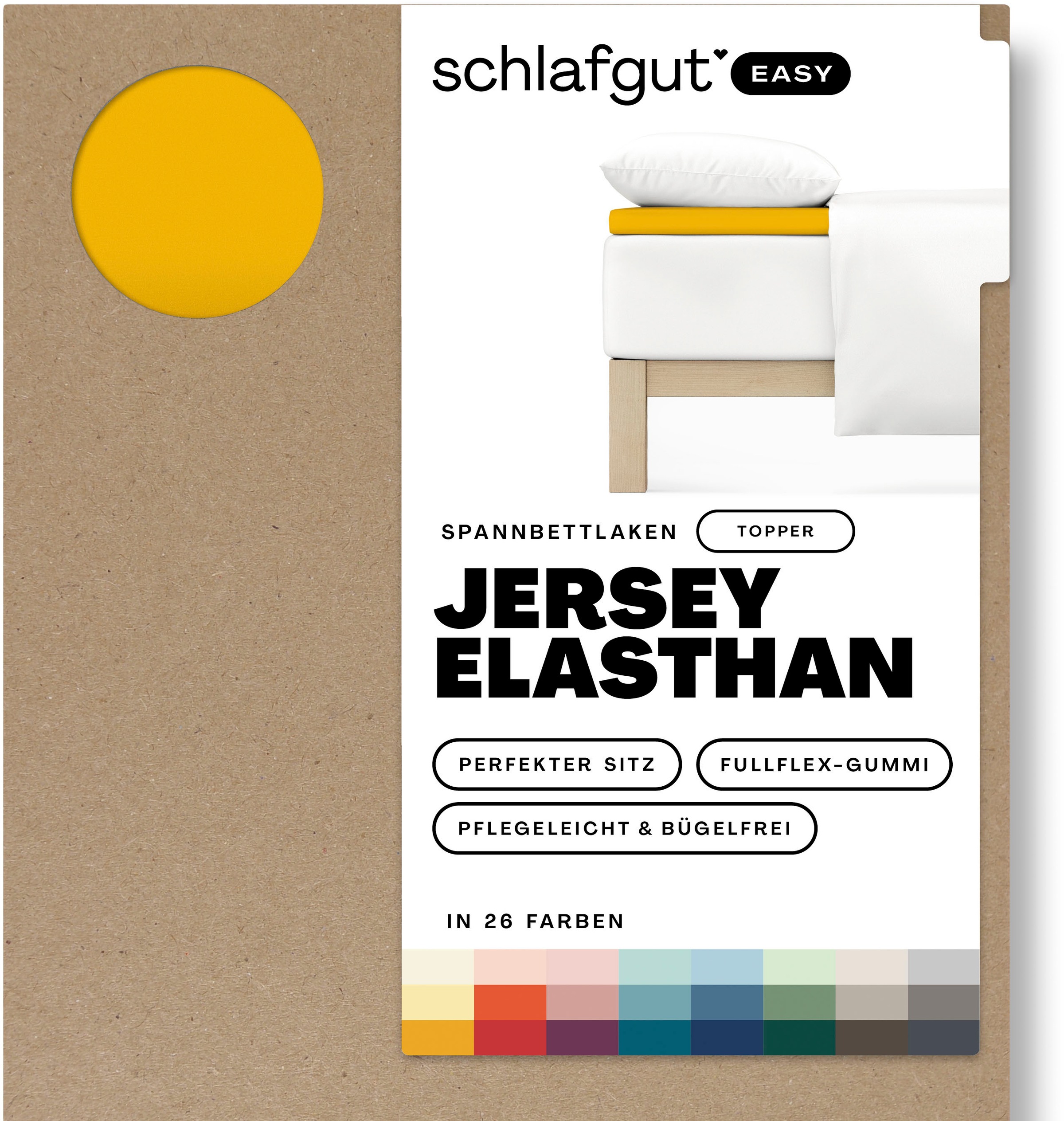 Schlafgut Spannbettlaken »EASY Jersey Elasthan Topper«, MADE IN GREEN by OE günstig online kaufen