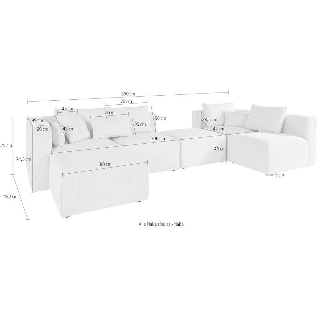 Guido Maria Kretschmer Home&Living Wohnlandschaft »Comfine U-Form«