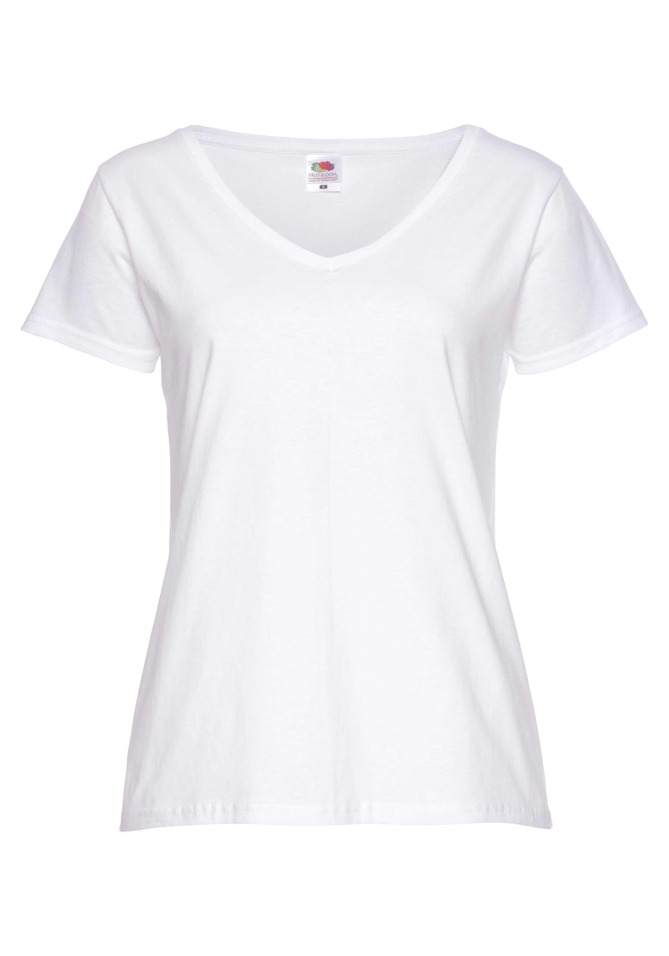 Fruit of the Loom V-Shirt »Lady-Fit Valueweight V-Neck« Packung, 2er-Pack, 2 Stk. tlg.