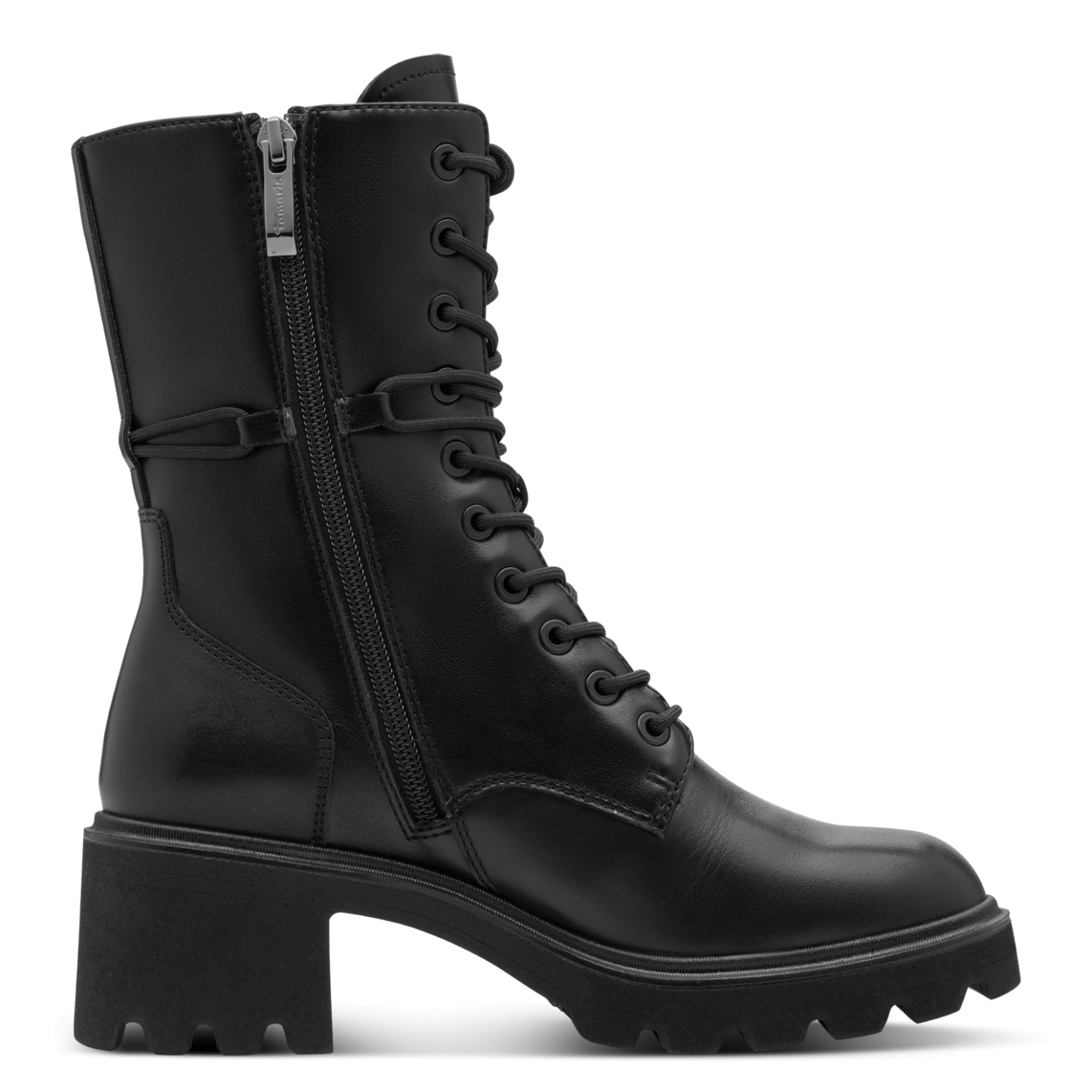 Tamaris Schnürstiefelette  Blockabsatz Schnürboots mit schaftumwickelnden Schnürsenkeln