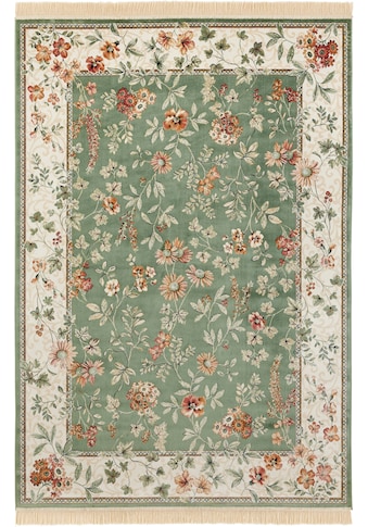 NOURISTAN Teppich »Orient Flowers«, rechteckig, Floral, Seiden Optik, Orient Design,... kaufen