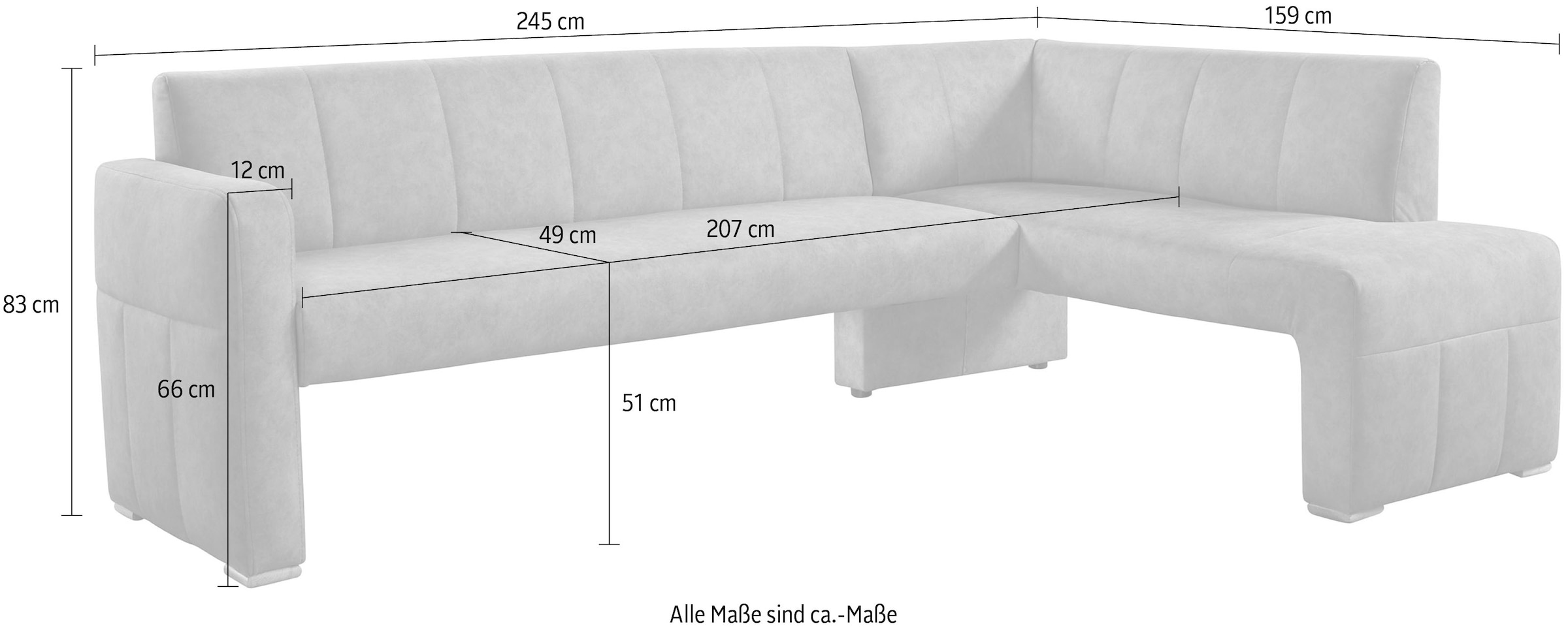 exxpo - sofa fashion Essbank, elegant und modern mit hohem Sitzkomfort