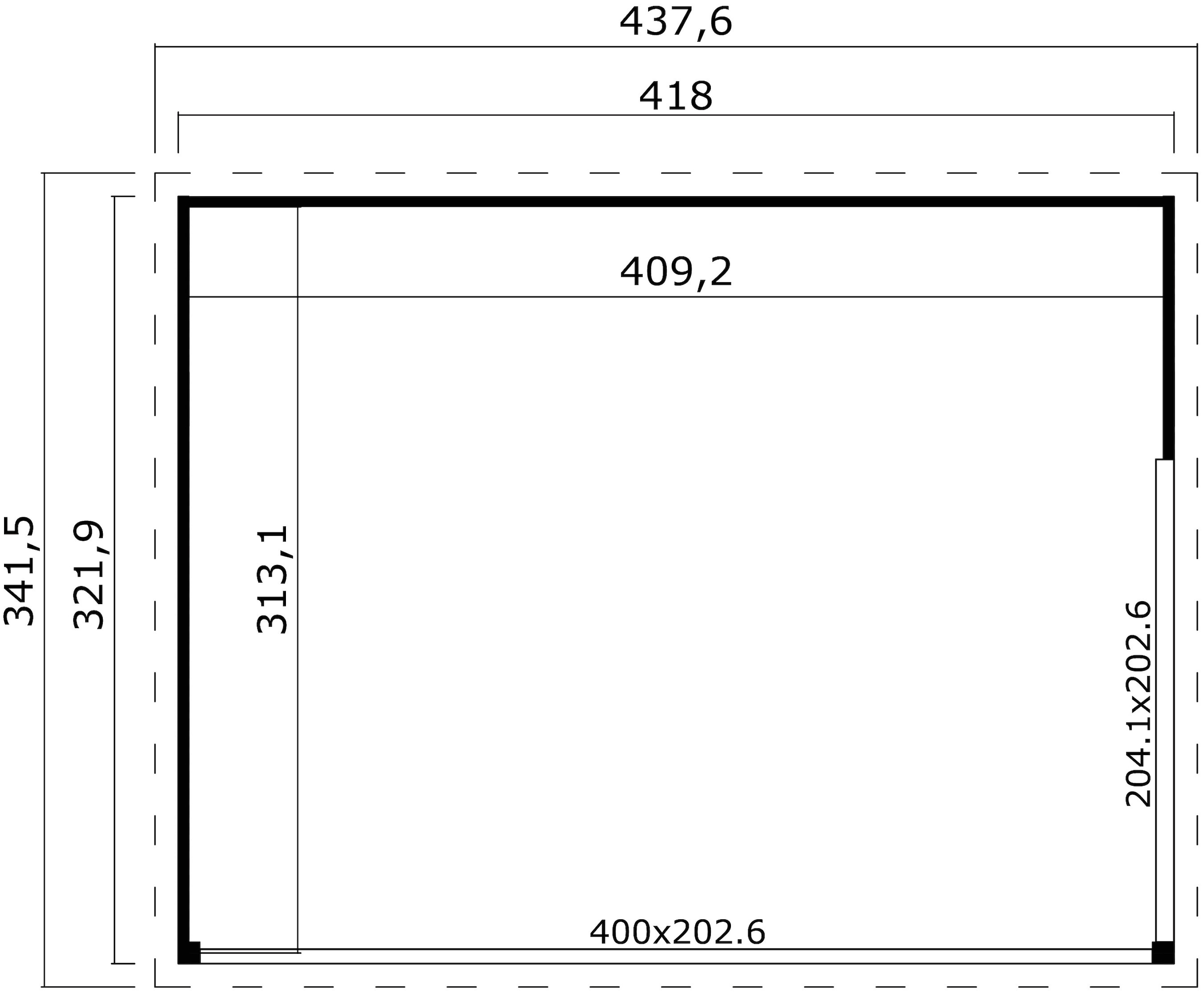 LASITA MAJA Gartenhaus »DOMEO 4 CARBONGRAU/ANTHRAZIT«, (Set), Fundamentmass 4180 x 3219, Carbongrau