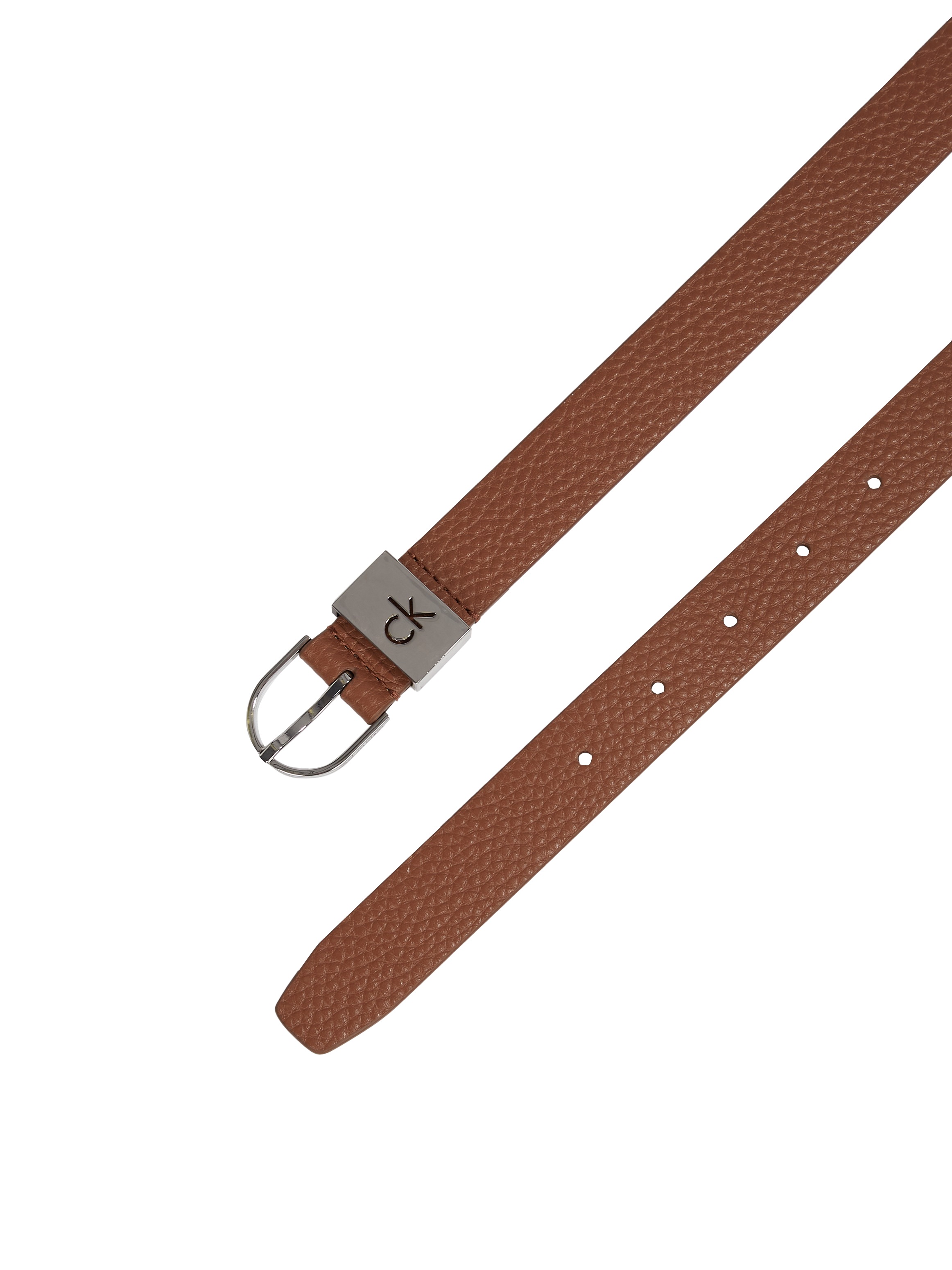 Calvin Klein Ledergürtel »CK LOOP THIN ROUND BUCKLE 2.5«, Logoprägung