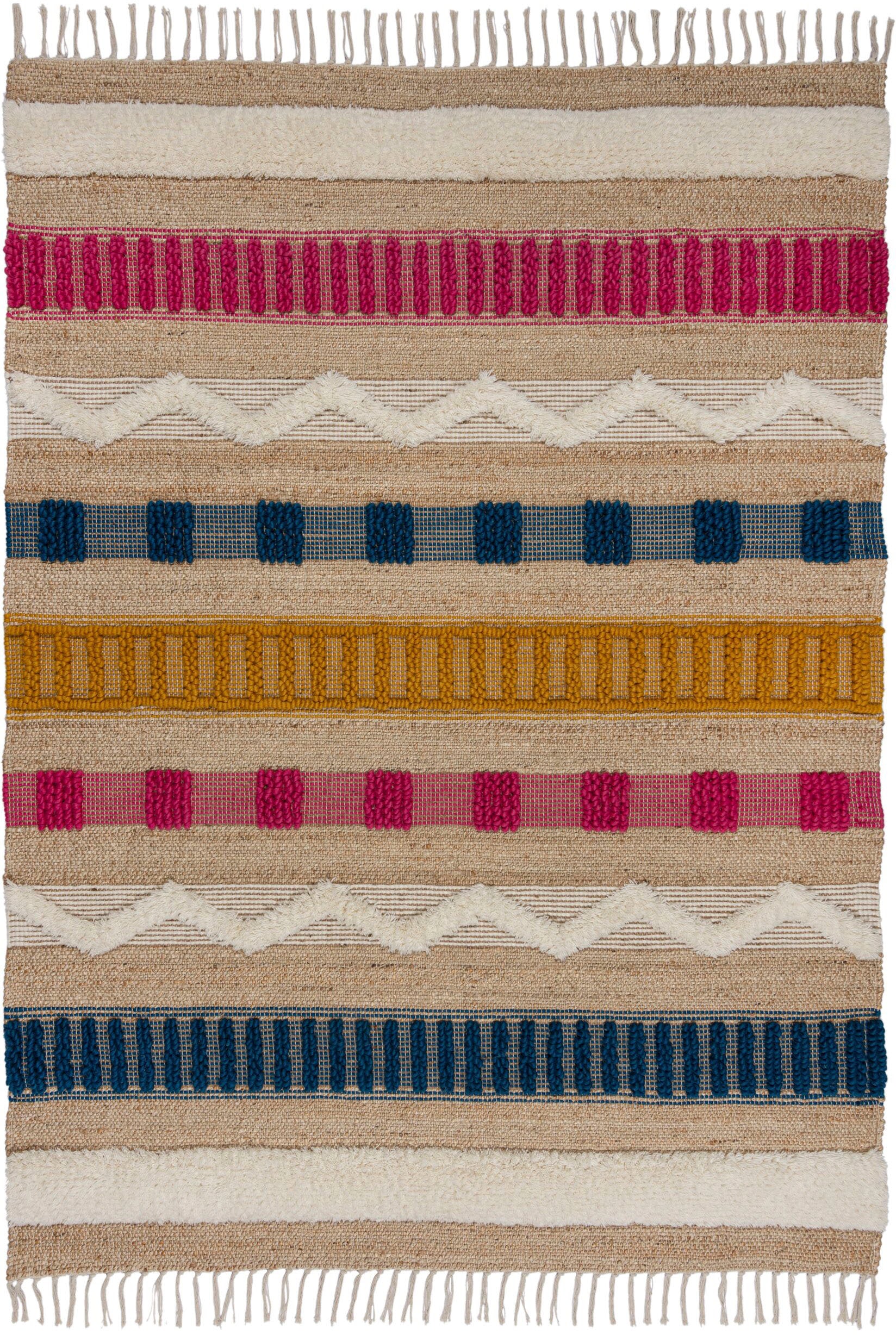 FLAIR RUGS Teppich »Medina«, rechteckig, 12 mm Höhe, Boho-Look, aus Naturfa günstig online kaufen