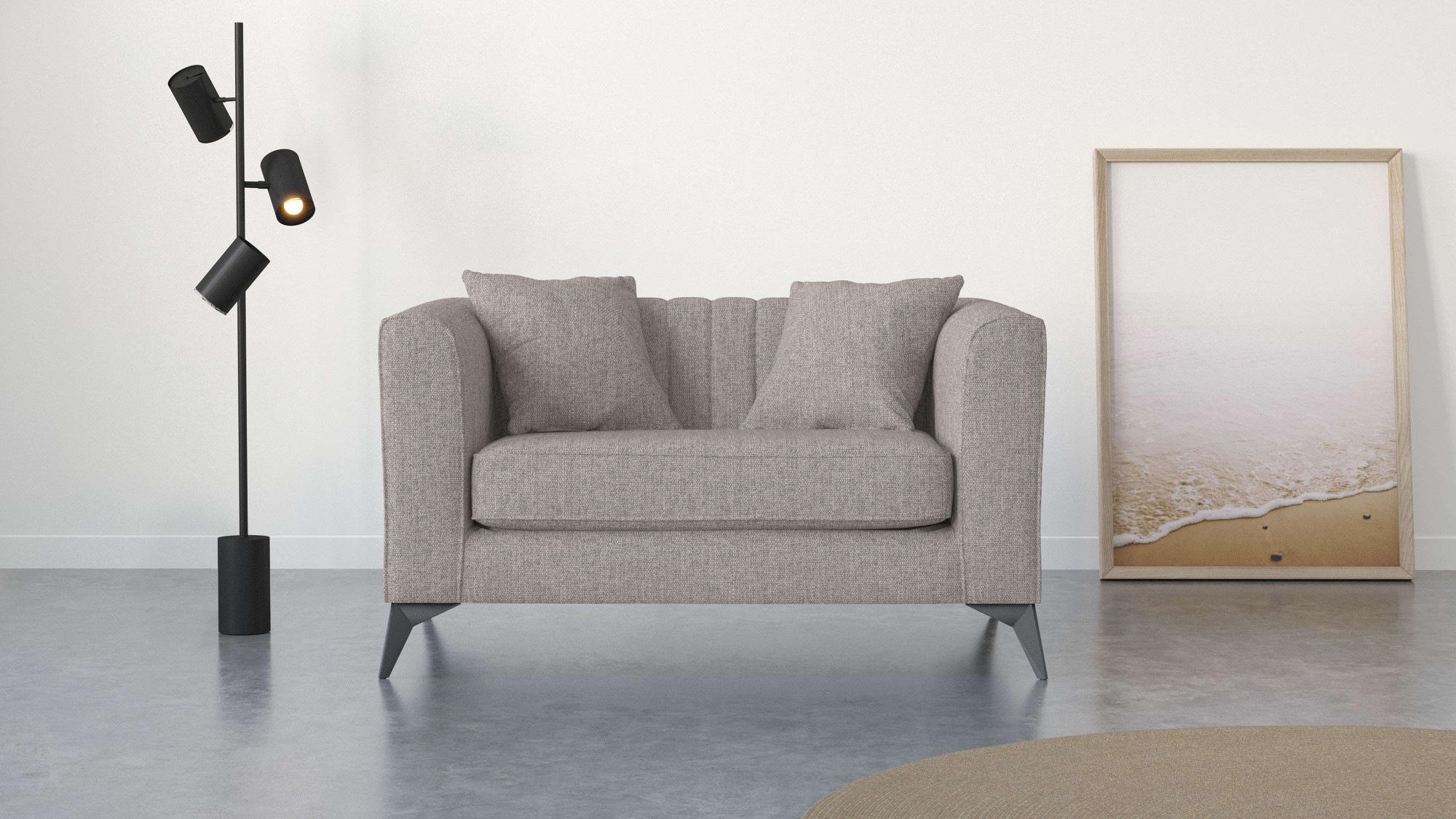 Places of Style Loveseat »MATTHEW Loungesessel, Maße B/T/H: 130/86/74 cm«, günstig online kaufen