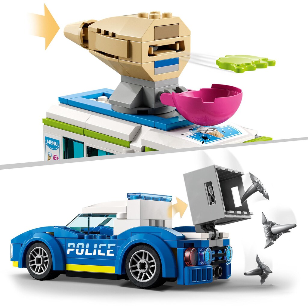 LEGO® Konstruktionsspielsteine »Eiswagen-Verfolgungsjagd (60314), LEGO® City«, (317 St.)
