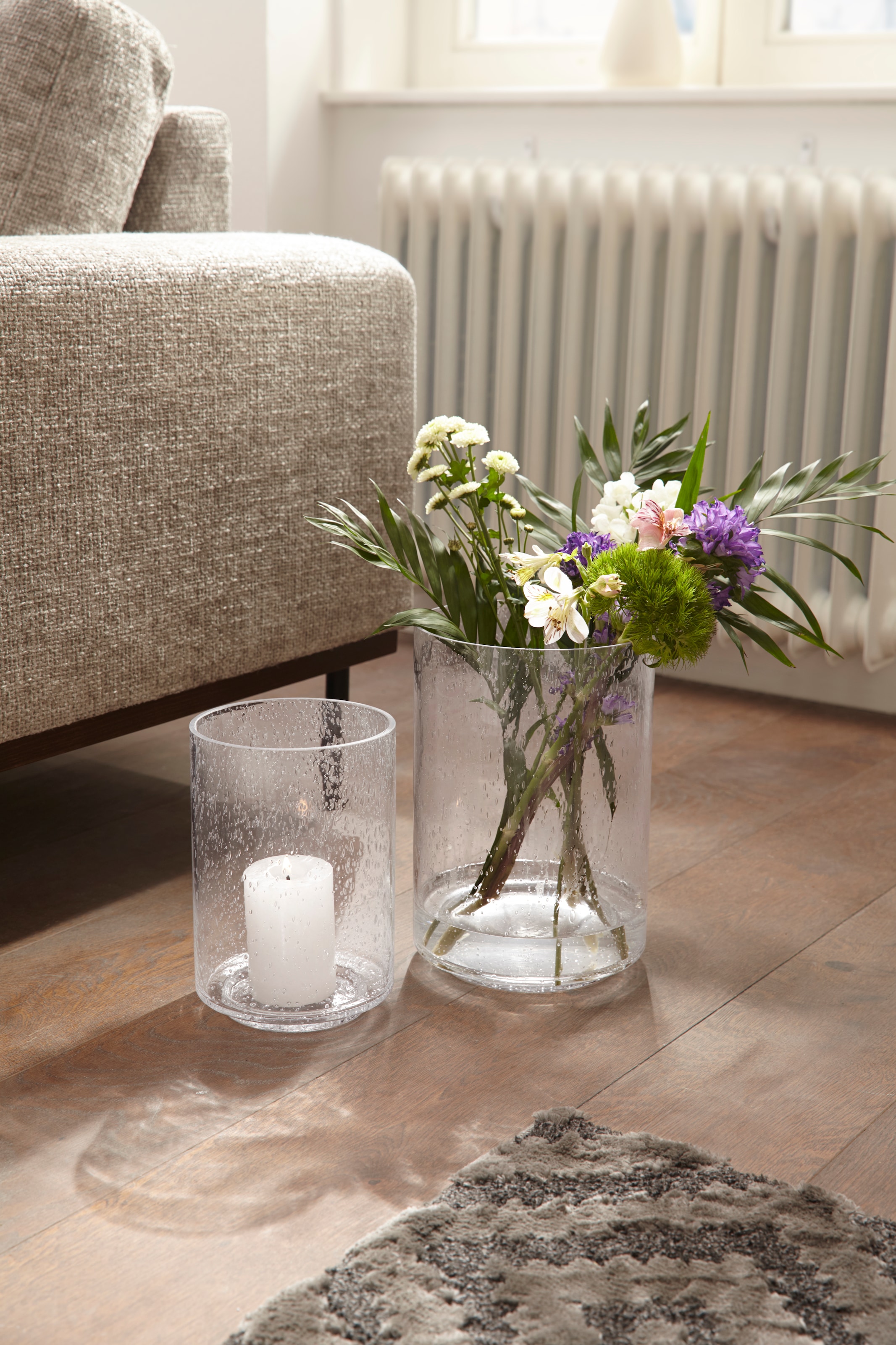 Home online »aus cm«, 30 Vase Windlicht Höhe Lufteinschlüssen, auch als affaire Stumpenkerzen, St.), mit bestellen (1 Glas, für ideal