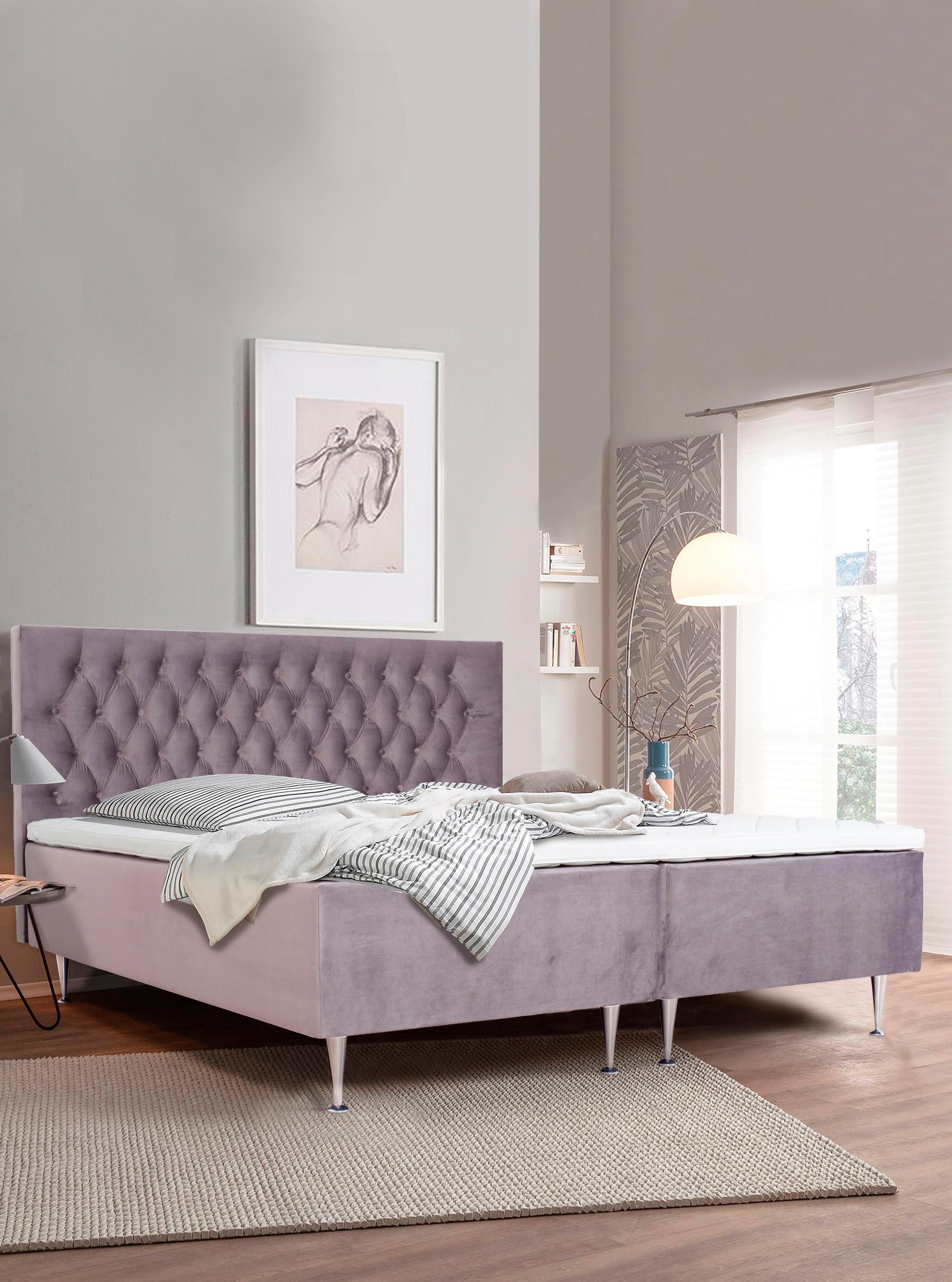 Home affaire Boxspringbett »Exclusive« inkl. Topper, 3 Breiten, 3 Härtegrad günstig online kaufen