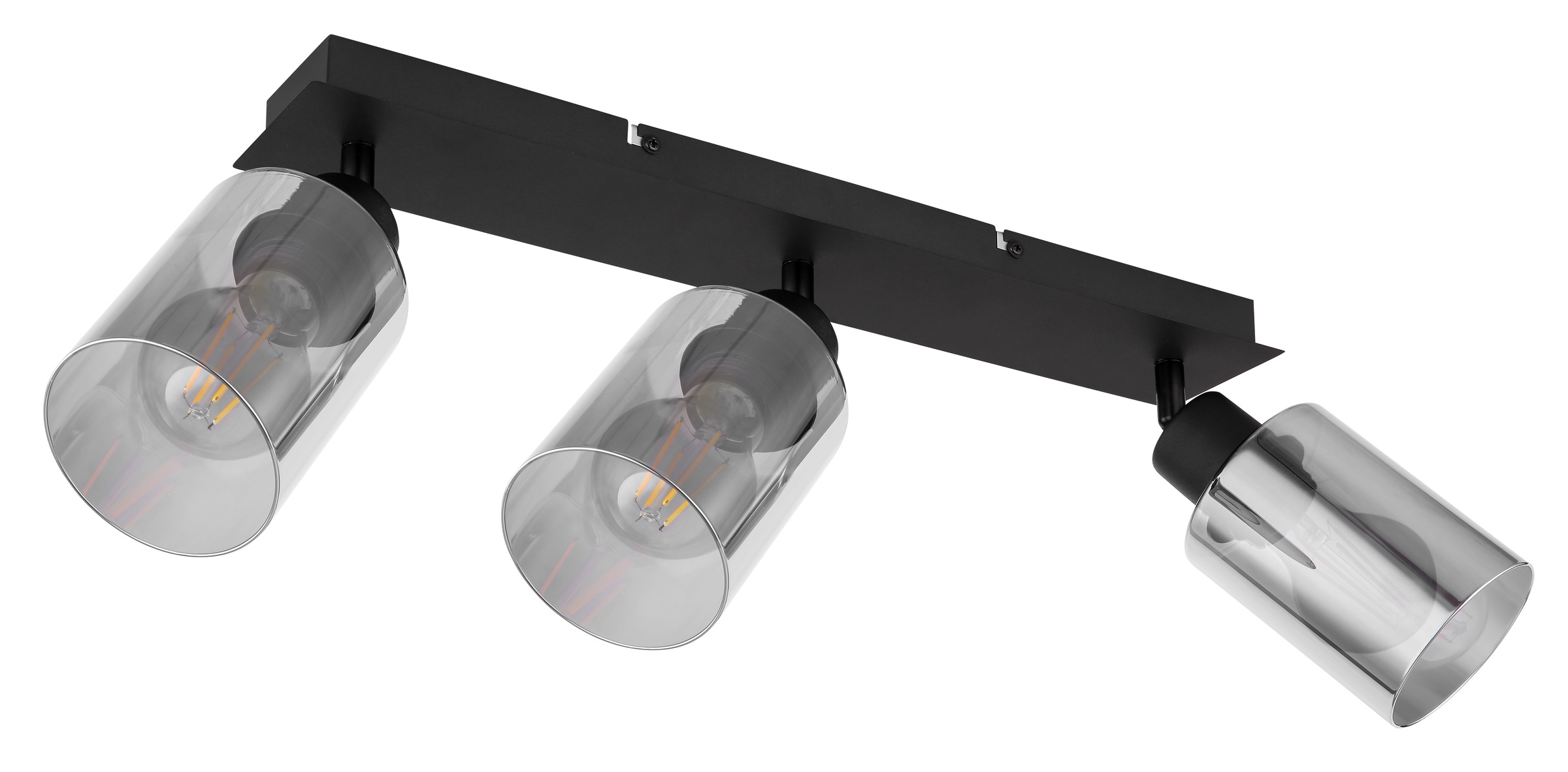 GLOBO LIGHTING Deckenspot »HADERA« E27 1 Stk. Deckenstrahler schwarz matt, Rauchglas, E27