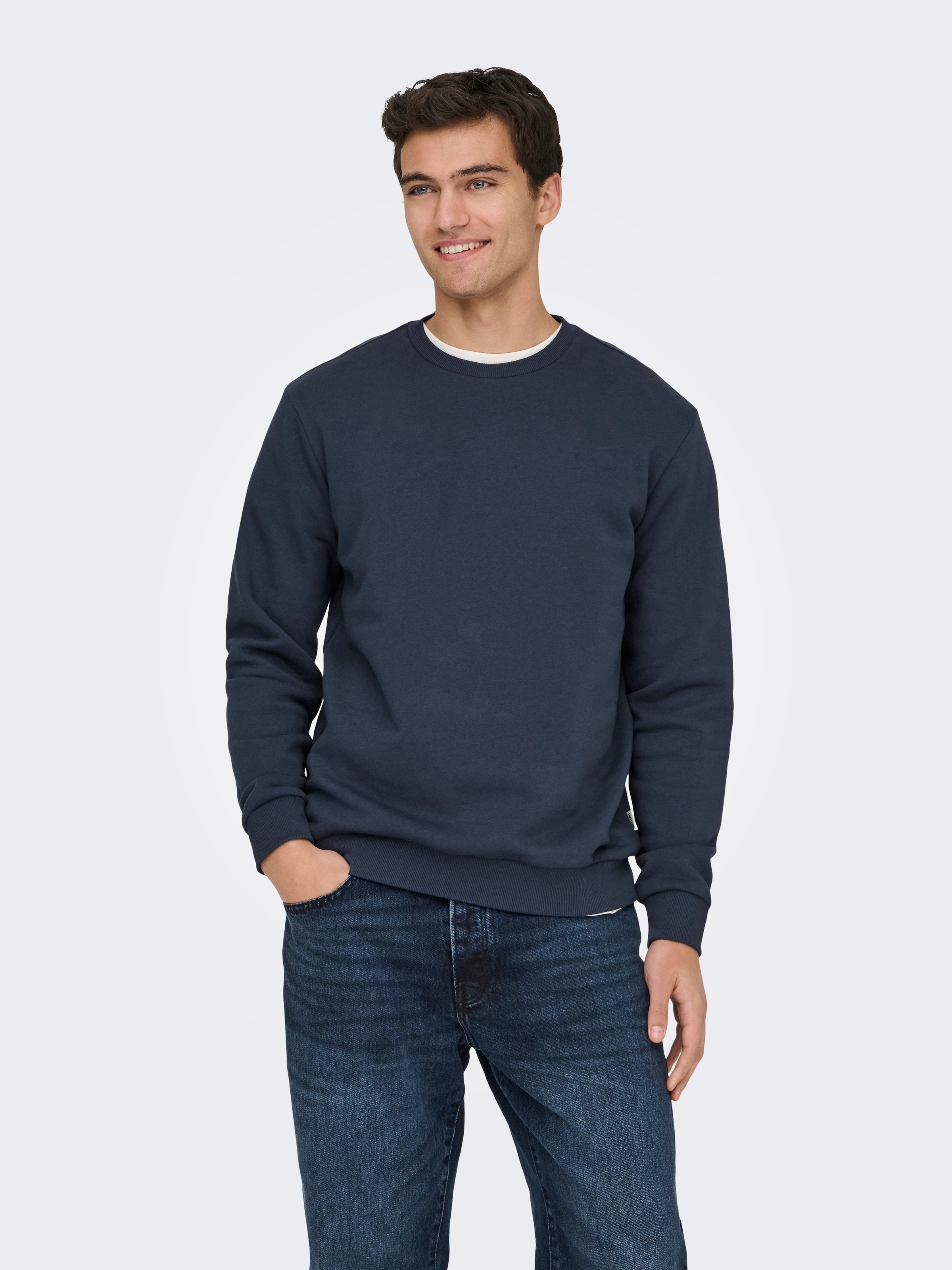 ONLY & SONS Sweatshirt »ONSCERES CREW NECK NOOS«, Baumwollmischung, regular fit
