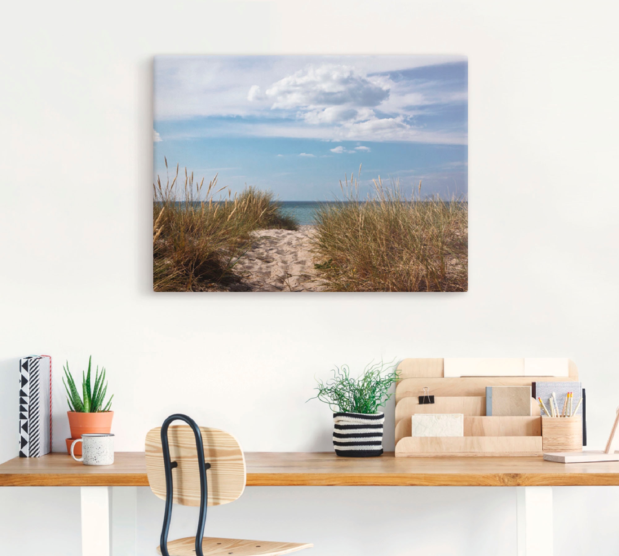 Artland Wandbild »Ostseestrand in Dänemark«, Strand, (1 St.), als Leinwandb günstig online kaufen