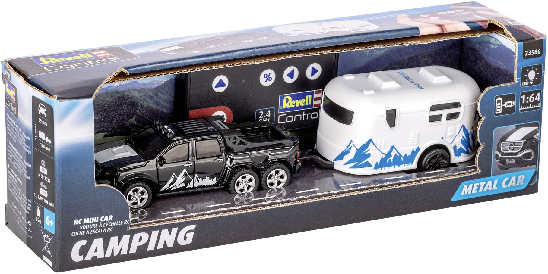 Revell® RC-Auto »Revell® control, Mini RC Car mit Wohnwagen, 2,4Ghz«