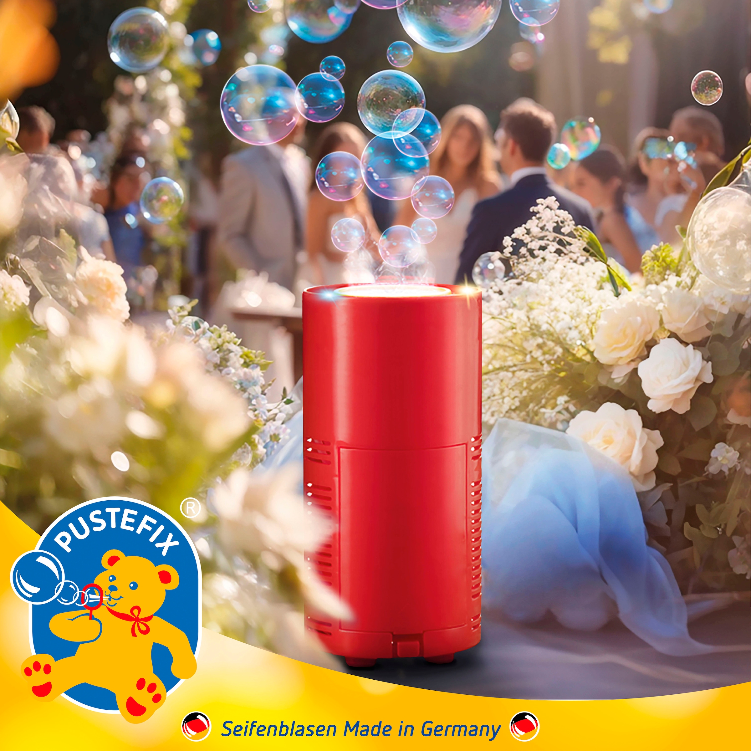 PUSTEFIX Seifenblasen Kanone »Bubble Feuerwerk«, mit LED-Licht