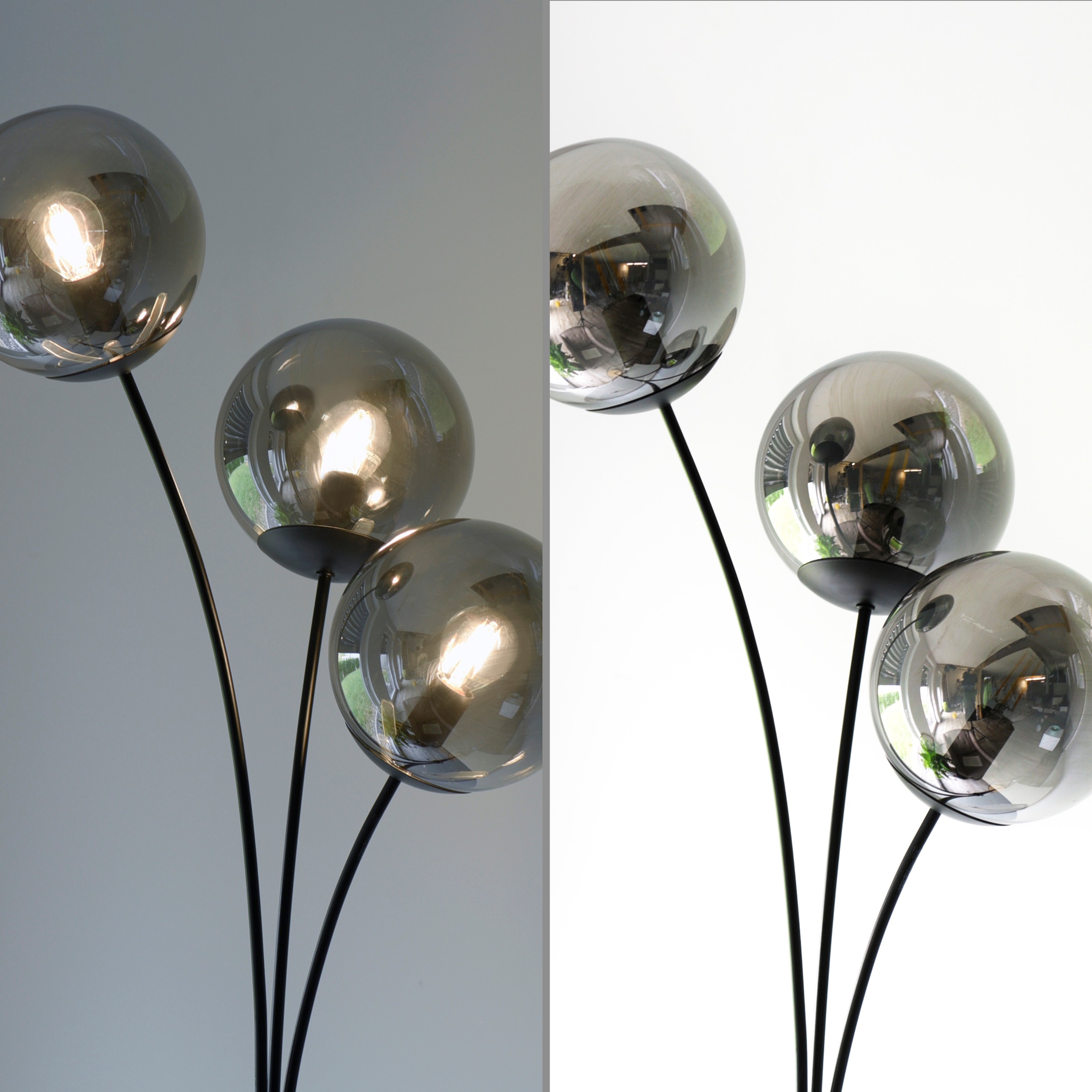 JUST LIGHT Stehlampe »GREEN WIDO«, 3 flammig, Leuchtmittel E14 | ohne Leuchtmittel