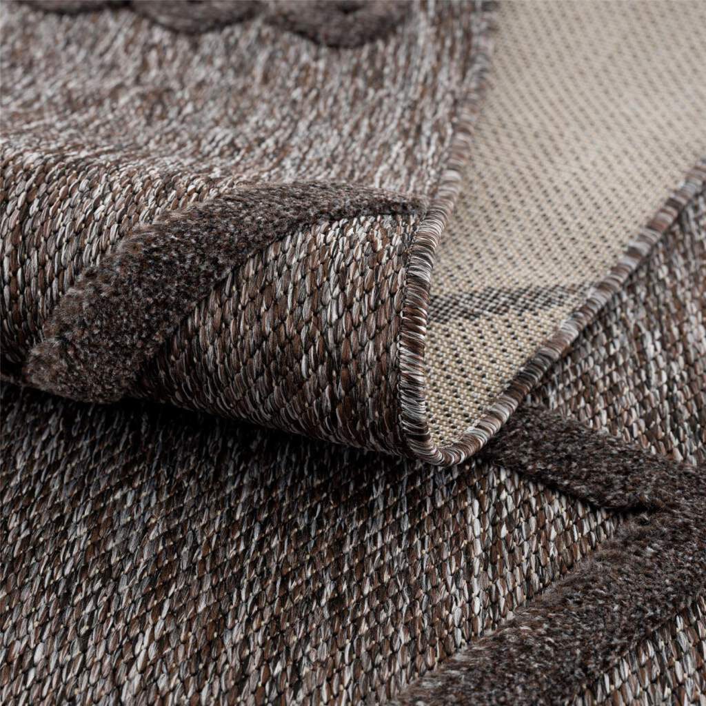 Carpet City Teppich »In-& Outdoorteppich Santorini 58578, 3D-Effekt, Raute-Optik«, rechteckig, 5 mm Höhe, Wetterfest & UV-beständig für Terrasse, Balkon, Küche, Flur