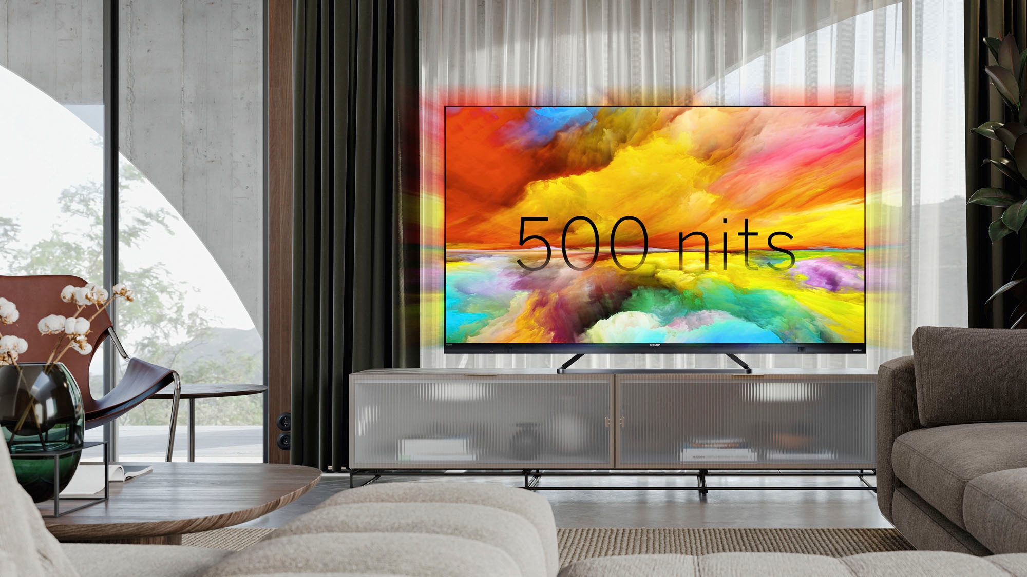Sharp LED-Fernseher »4T-C55EQ_«, 4K Ultra HD, Smart-TV-Android TV