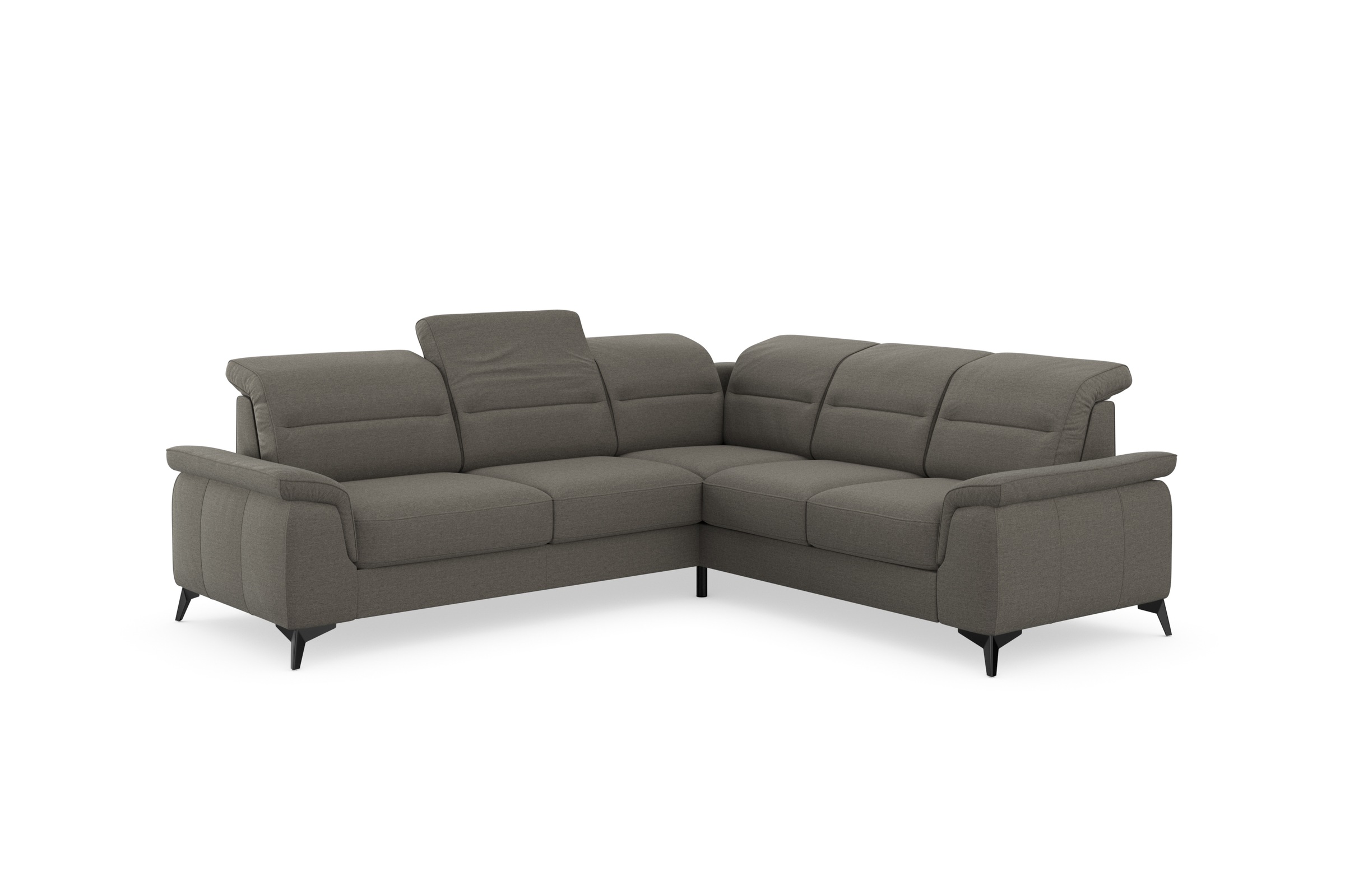 sit&more Ecksofa »Sinatra L-Form«, optinal mit Kopfteilverstellung und Armteilfunktion, Metallfüße