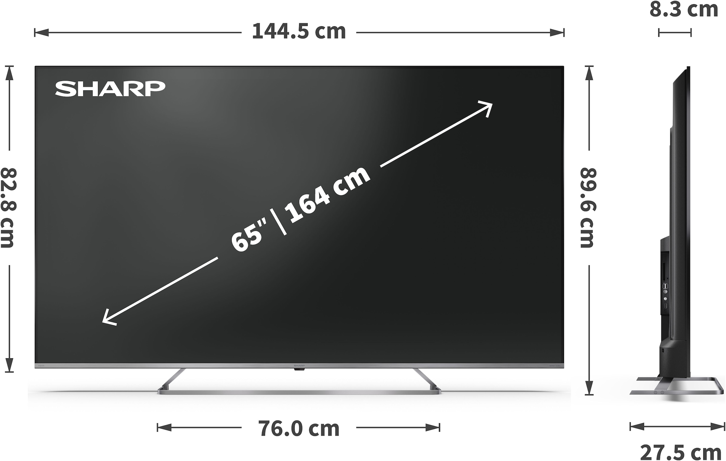 Sharp QLED Mini LED-Fernseher »4T-C65JPx« 164 cm/65 ″