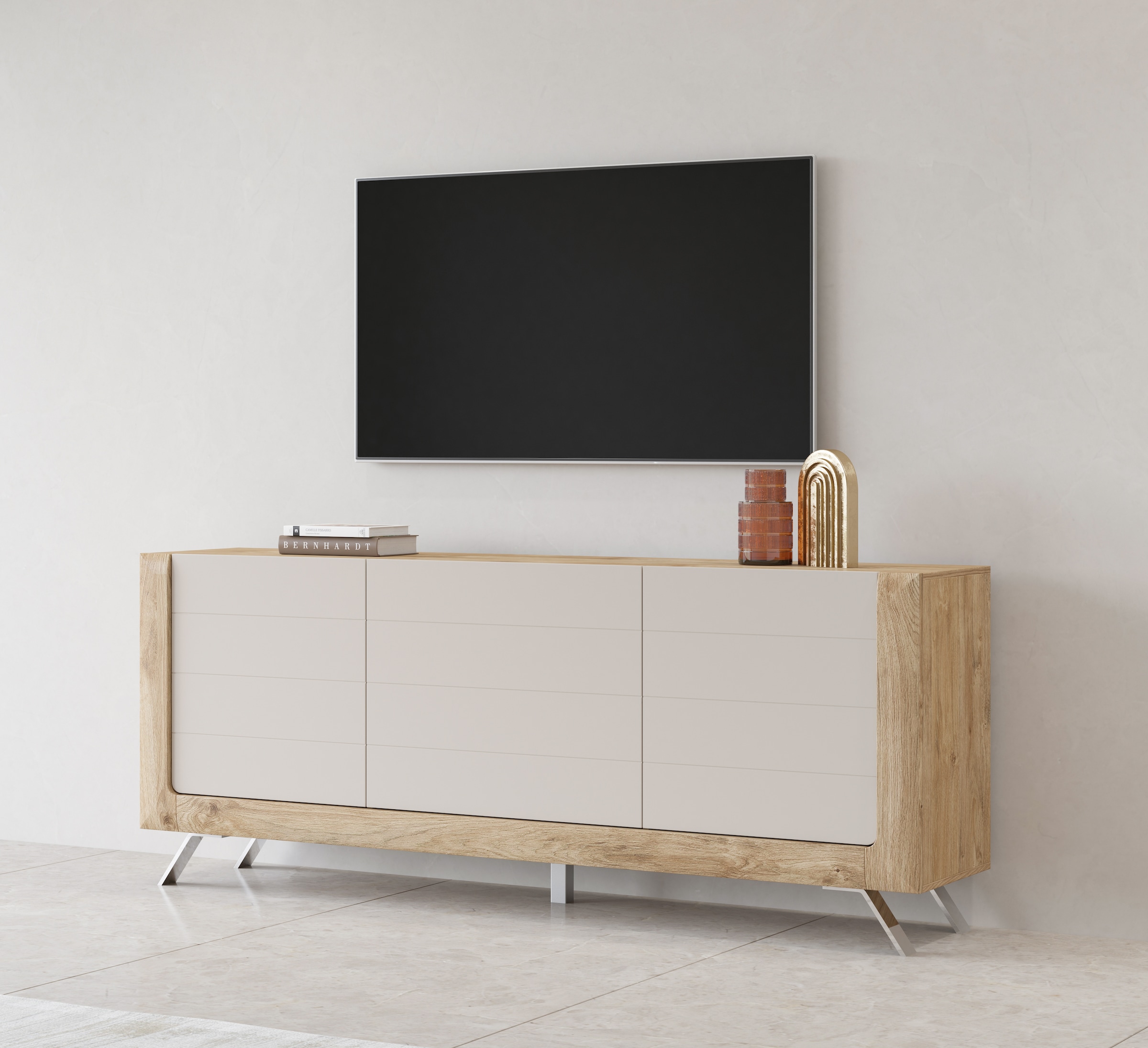 Sideboard »Kasai«, Breite 199 cm, mit 3 Türen