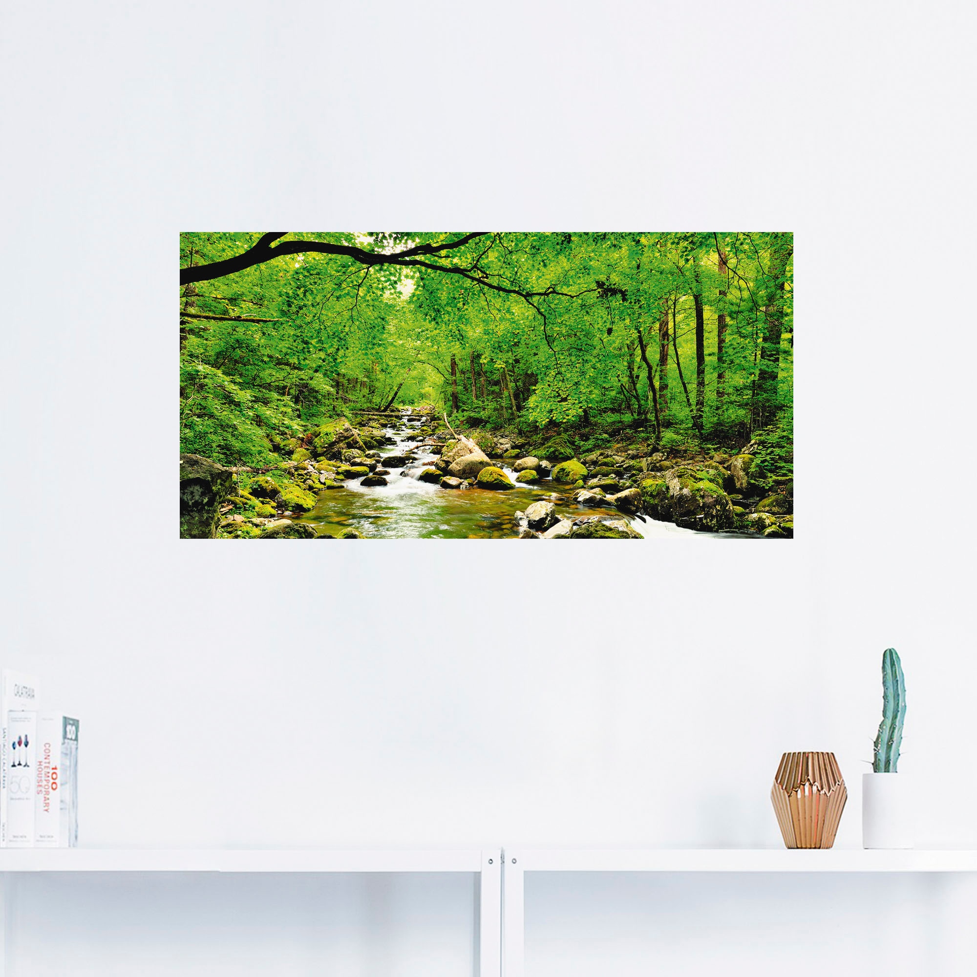 Artland Wandbild »Herbstwald Fluss Smolny«, Wald, (1 St.), als Leinwandbild, Poster, Wandaufkleber in verschied. Größen