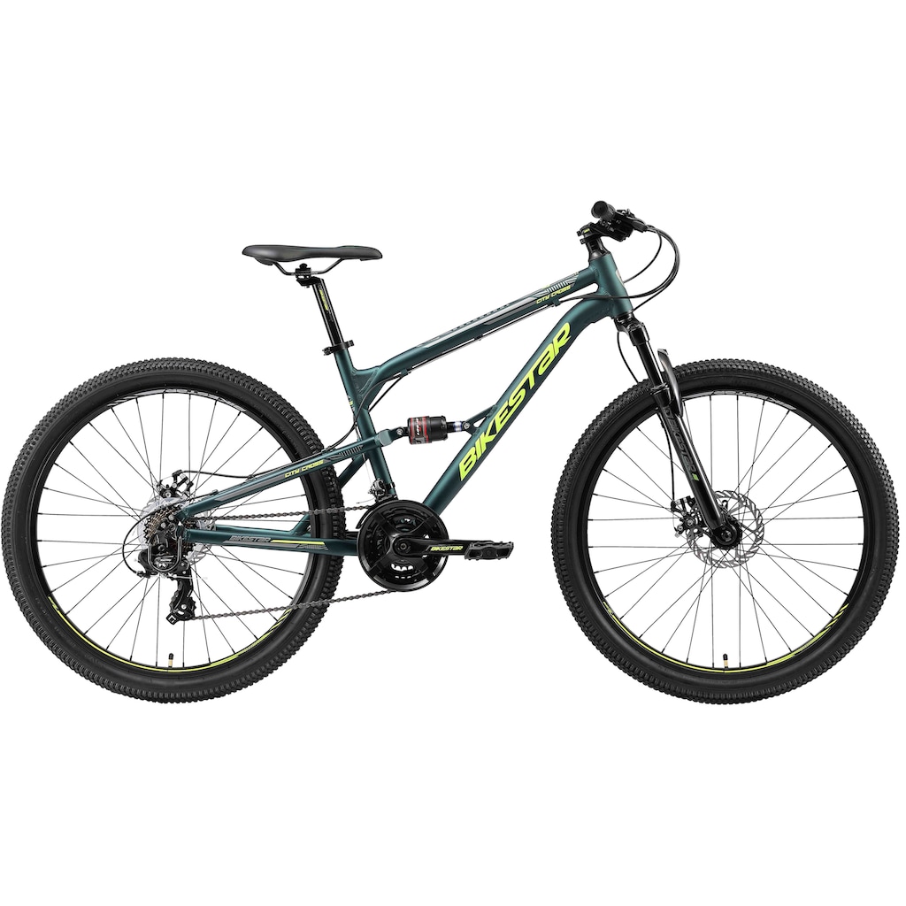 Bikestar Mountainbike, 21 Gang, Shimano, RD-TY300 Schaltwerk, Kettenschaltung