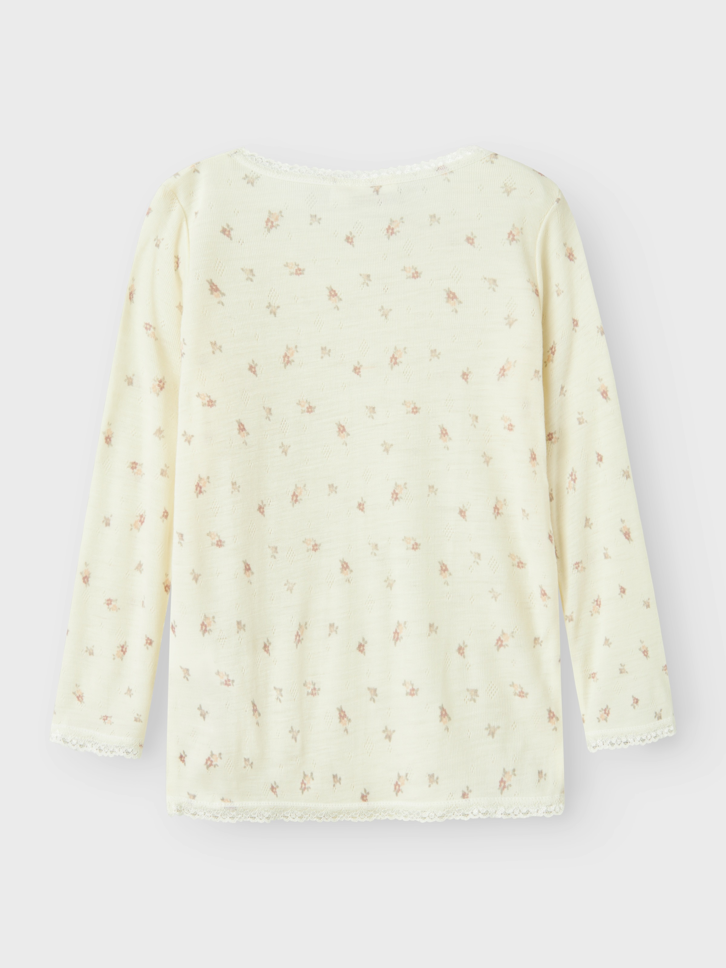 Name It Langarmshirt »NMFWANG WOOL NEEDLE LS TOP NOOS«, aus reiner Merinowolle