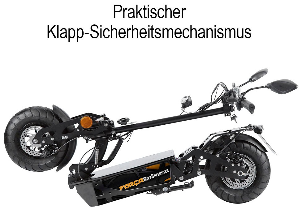 9. Bild von Forca E-Scooter »Speedster Basic«, 45 km/h, 40 km, 48V/15Ah Blei-Gel, klappbar