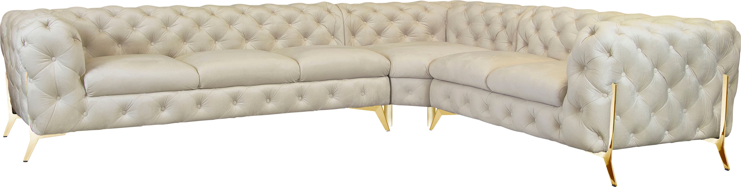 Home affaire Chesterfield-Sofa »Amaury L-Form« großes Ecksofa, Chesterfield günstig online kaufen