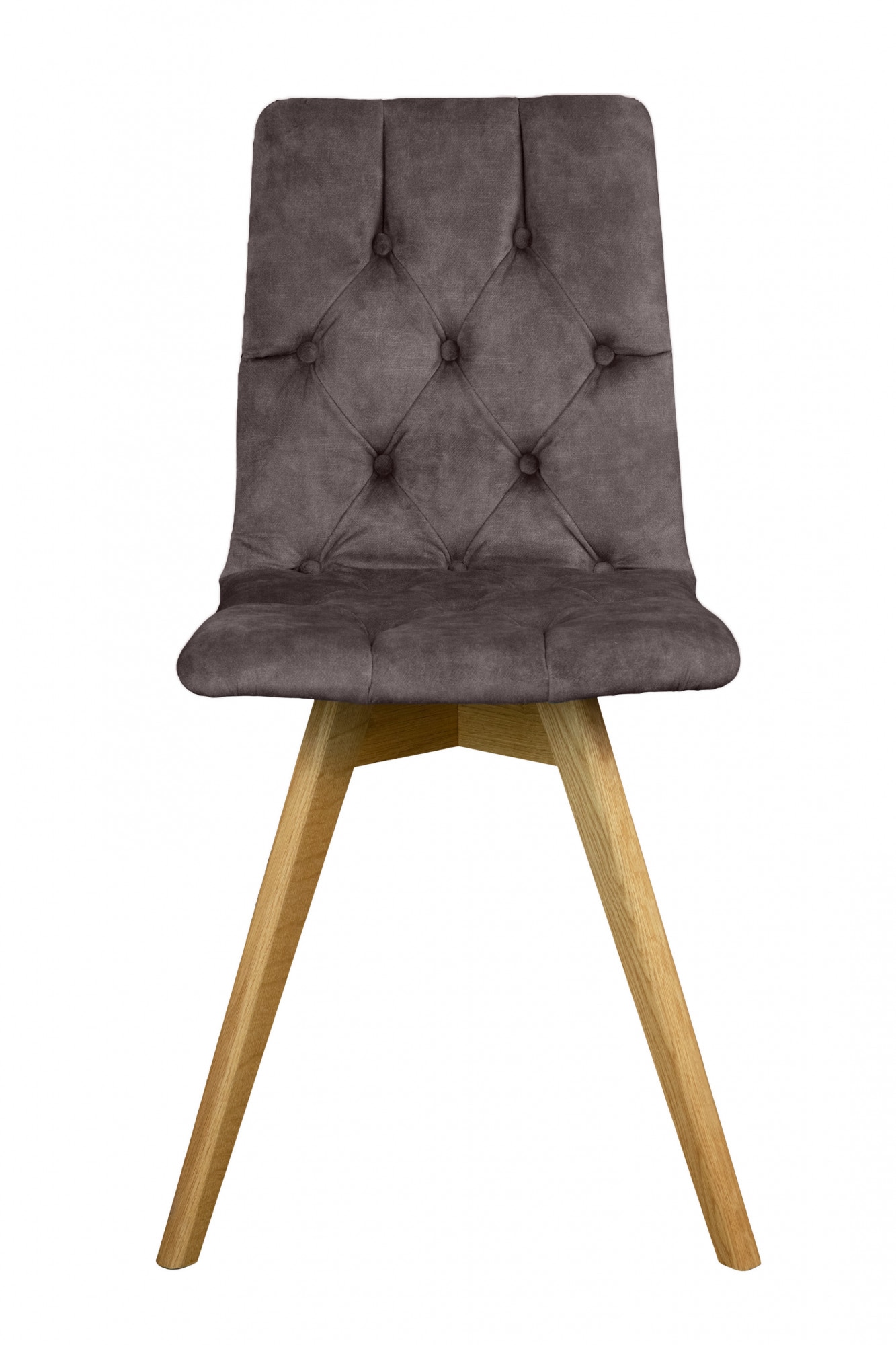 andas Esszimmerstuhl »Rania«, (Set), 2 St., Samtvelours, Massivholzgestell, mit Knopfheftung