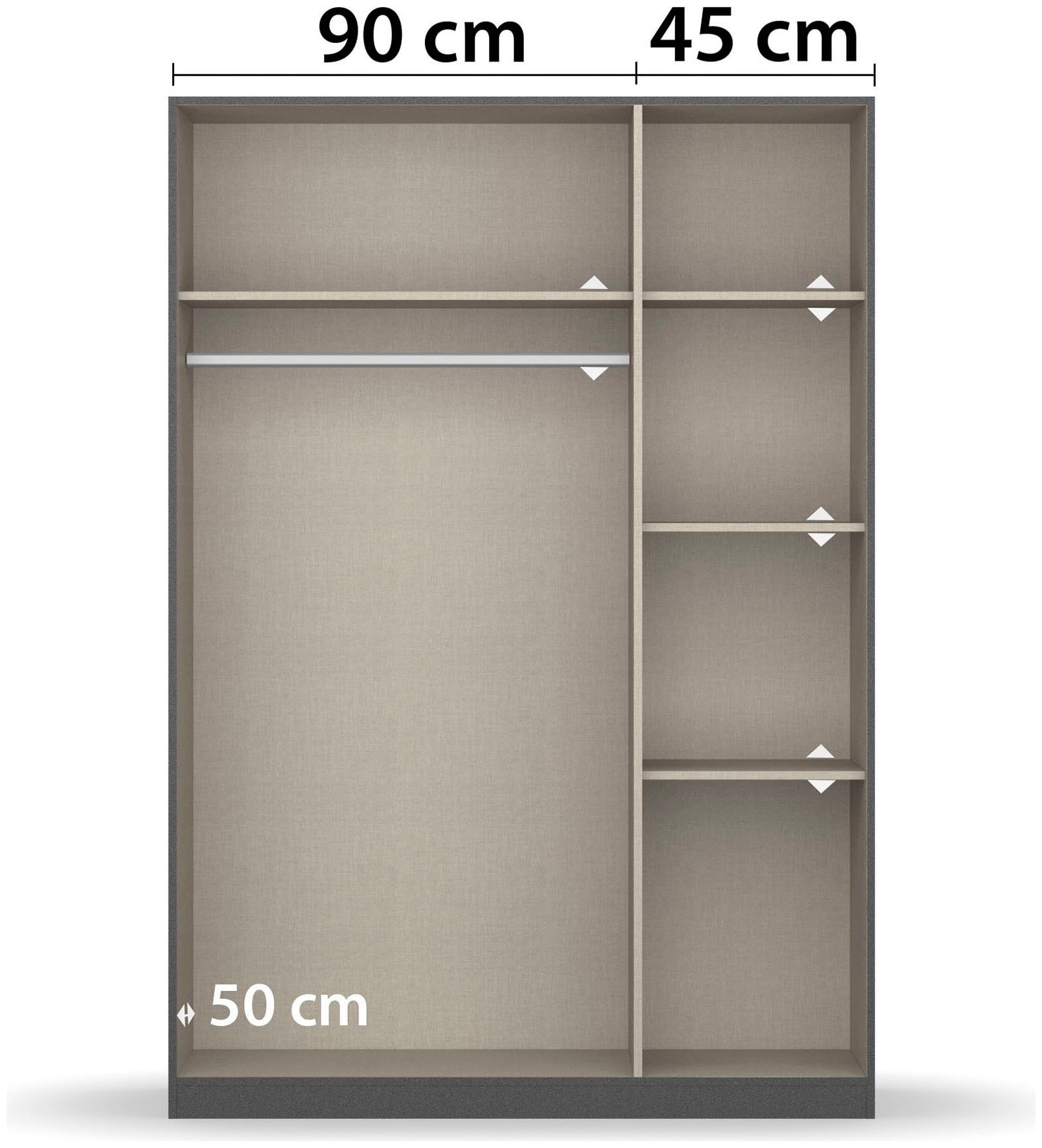 rauch Kleiderschrank »Freising geräumiger Schrank Garderobe Schlafzimmerschrank« in 2 Breiten erhältlich TOP ANGEBOT !,  mit Griffmulden und Schubkästen OTTO´s Chois TOP PRODUKT
