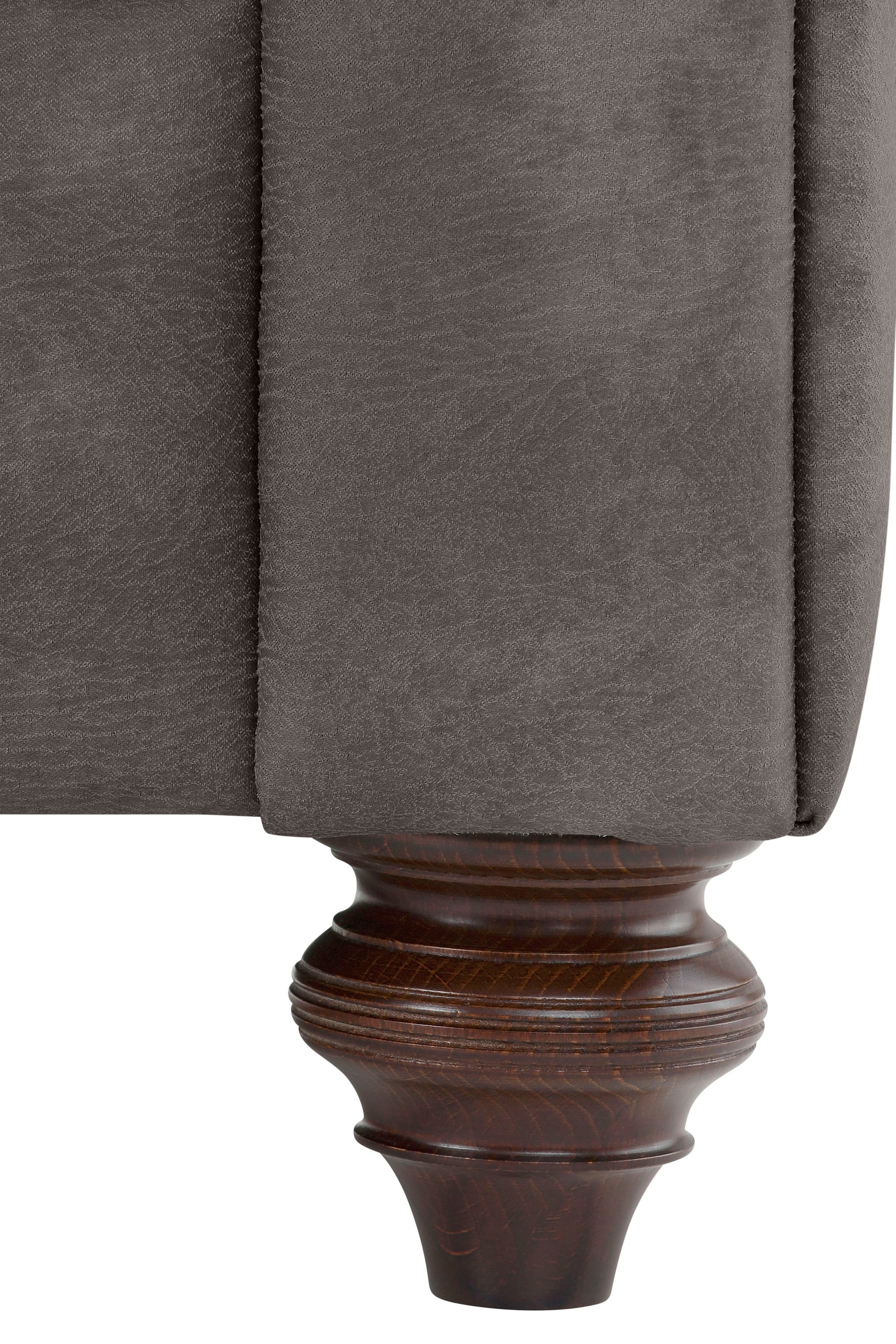 Home affaire Chesterfield-Sofa »Chesterfield Ecksofa, auch in Leder L-Form«, hochwertige Knopfheftung, langer Schenkel links oder rechts wählbar