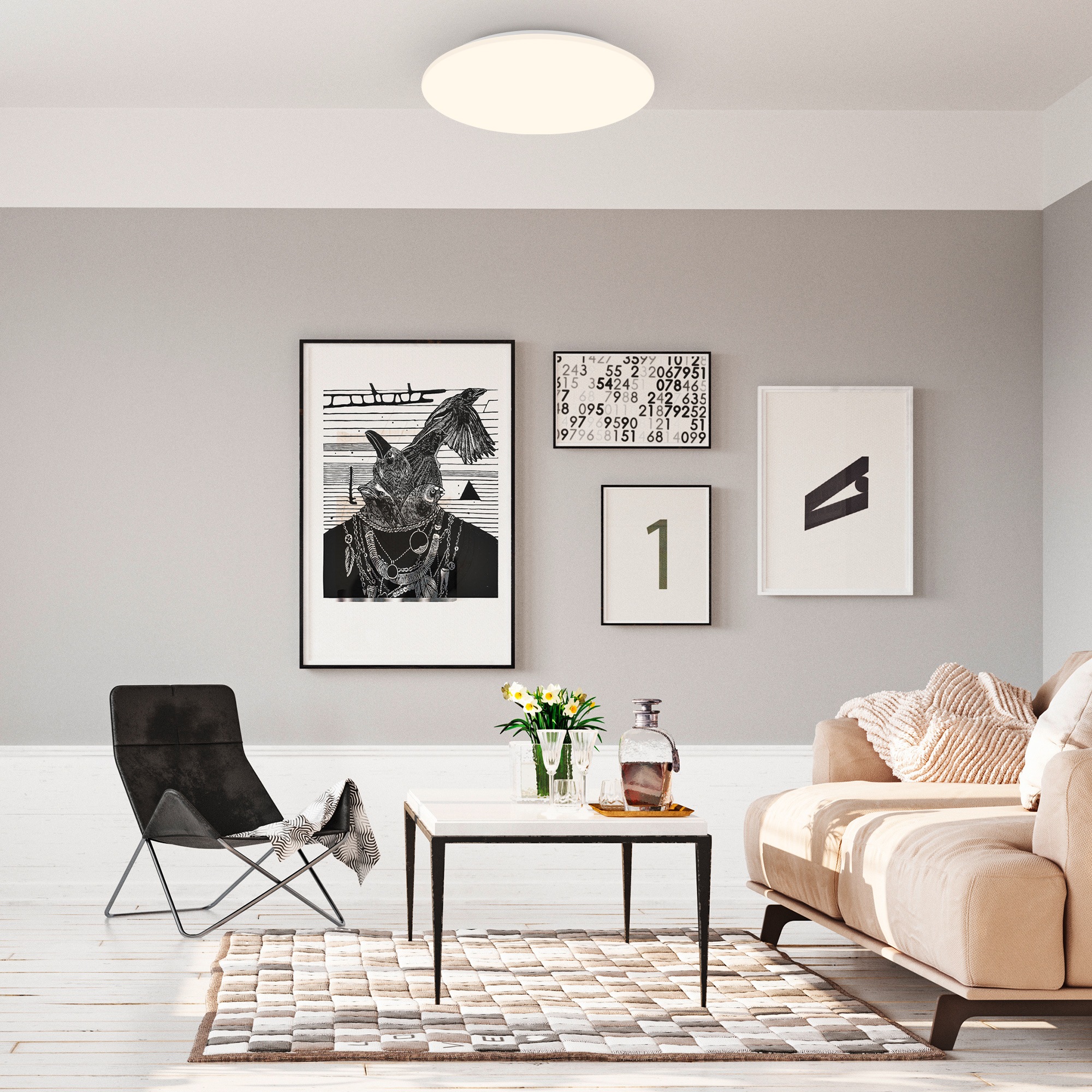 Briloner Leuchten Deckenleuchte »EKOS«, mit 24 Watt LED fest verbaut, inkl. Bewegungssensor