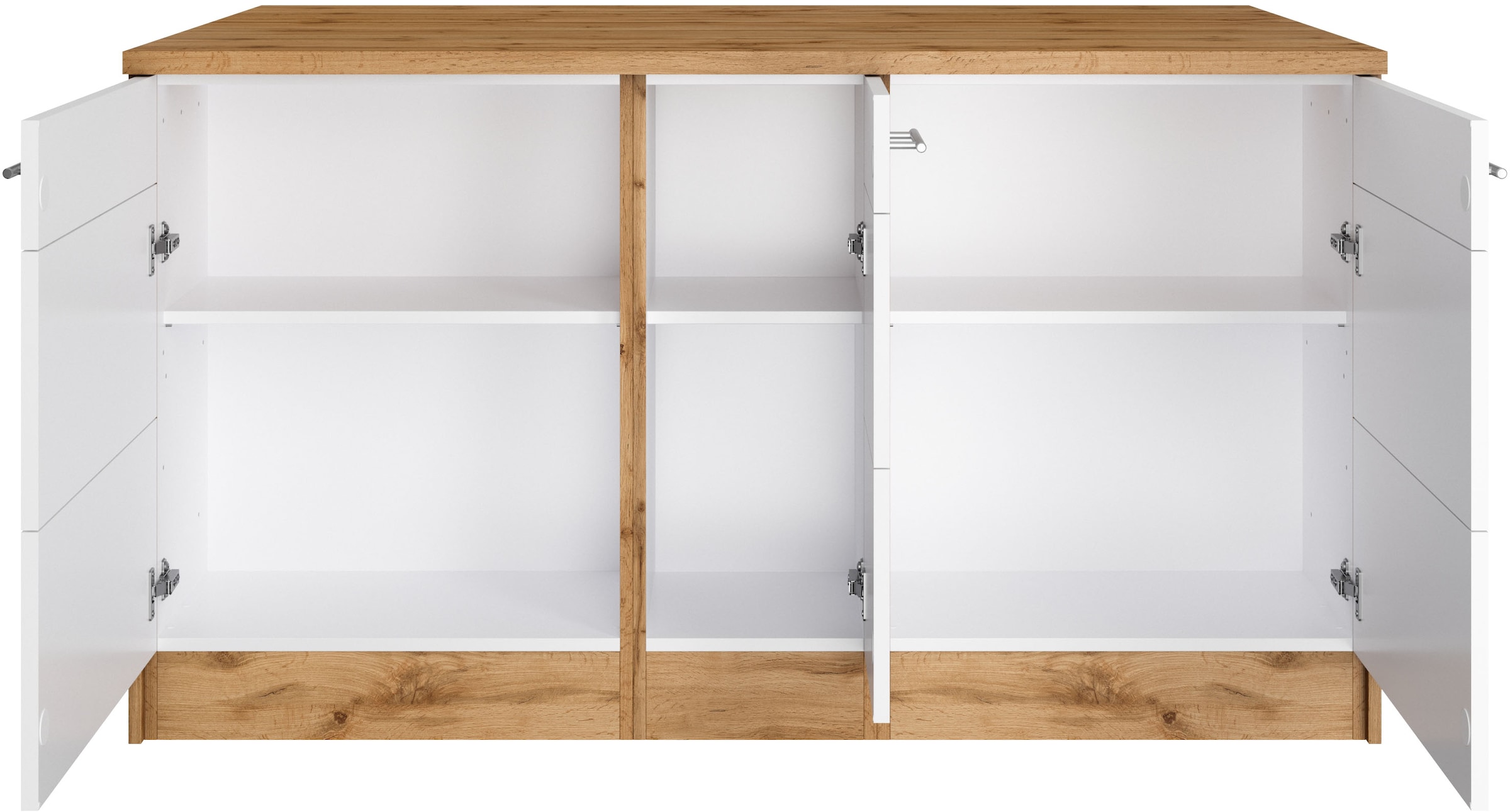 KOCHSTATION Kücheninsel »KS-Wien«, Breite 153 cm, MDF-Fronten, Flaschenregal