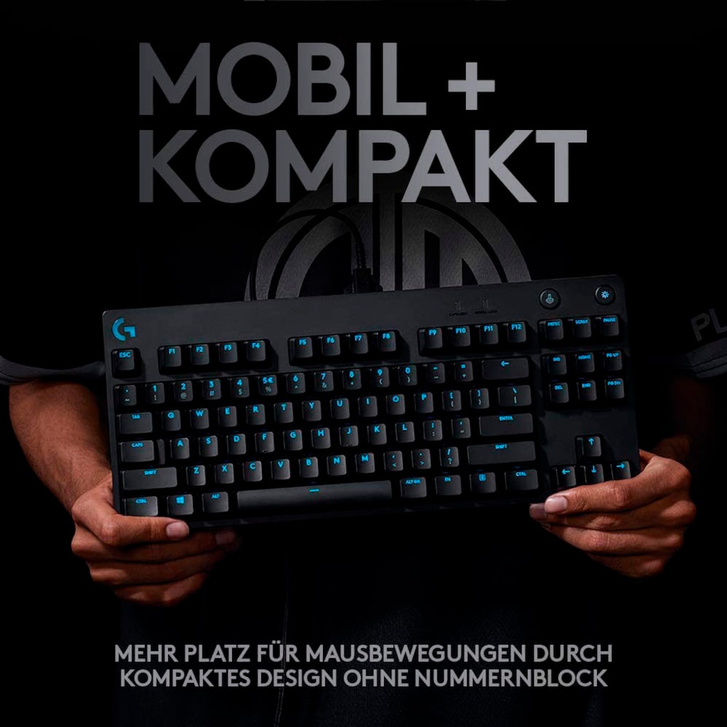 Logitech G Gaming-Tastatur »G PRO Mechanical Gaming Keyboard Clicky«, (Ziffernblock)