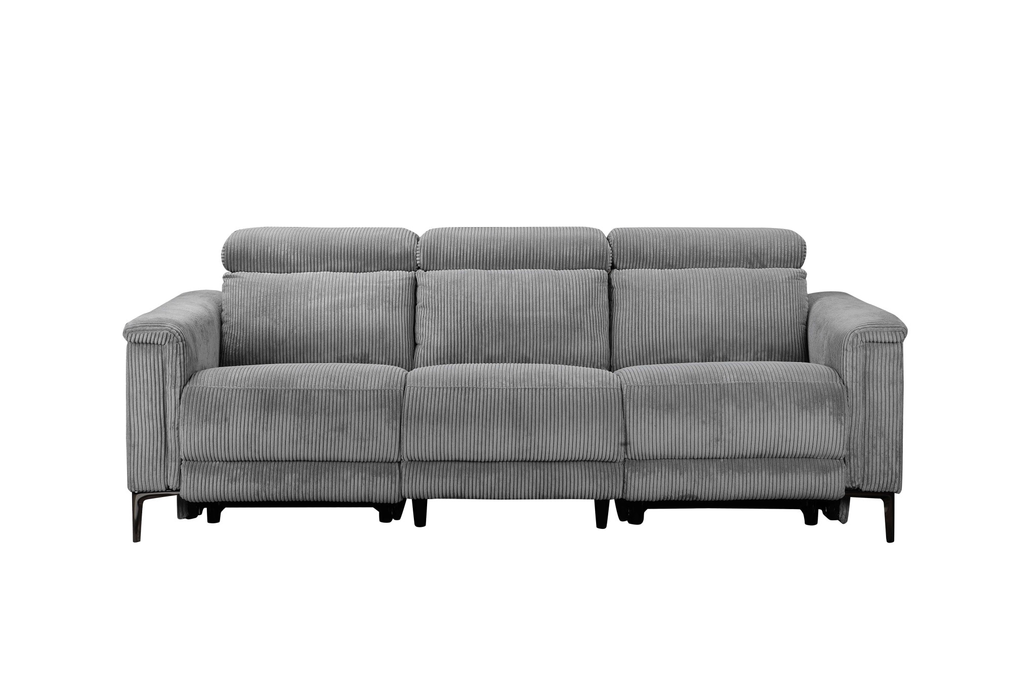 Places of Style 3-Sitzer »Lund Cord, mit manueller o. elektrischer Relaxfunktion in 2 Sitzen,«, USB-A, Kopfteilverstellung, Breite 222 cm