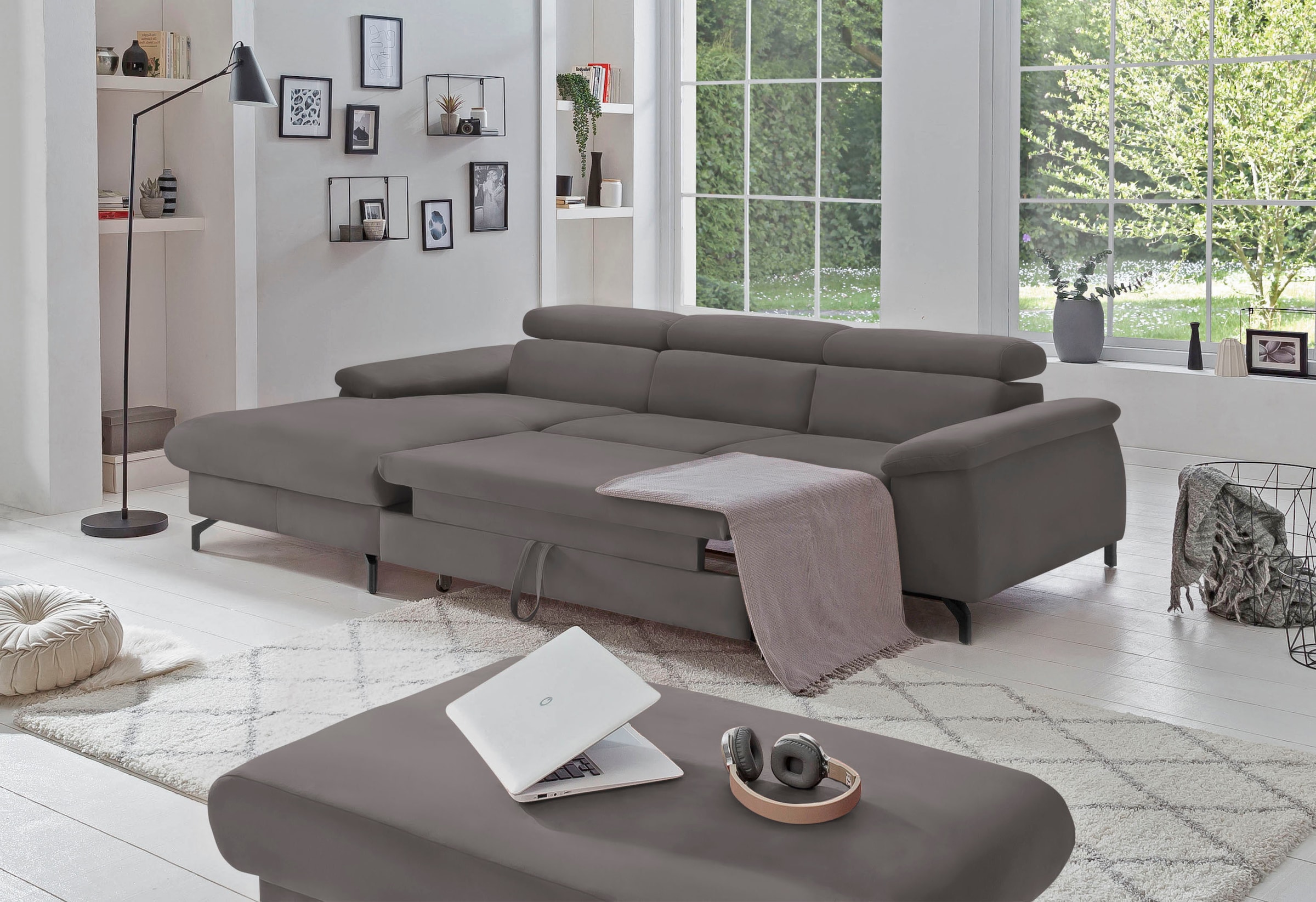 COTTA Ecksofa »Kitty L-Form«, inkl. Kopfteilverstellung, optional mit Bettfunktion u. Bettkasten