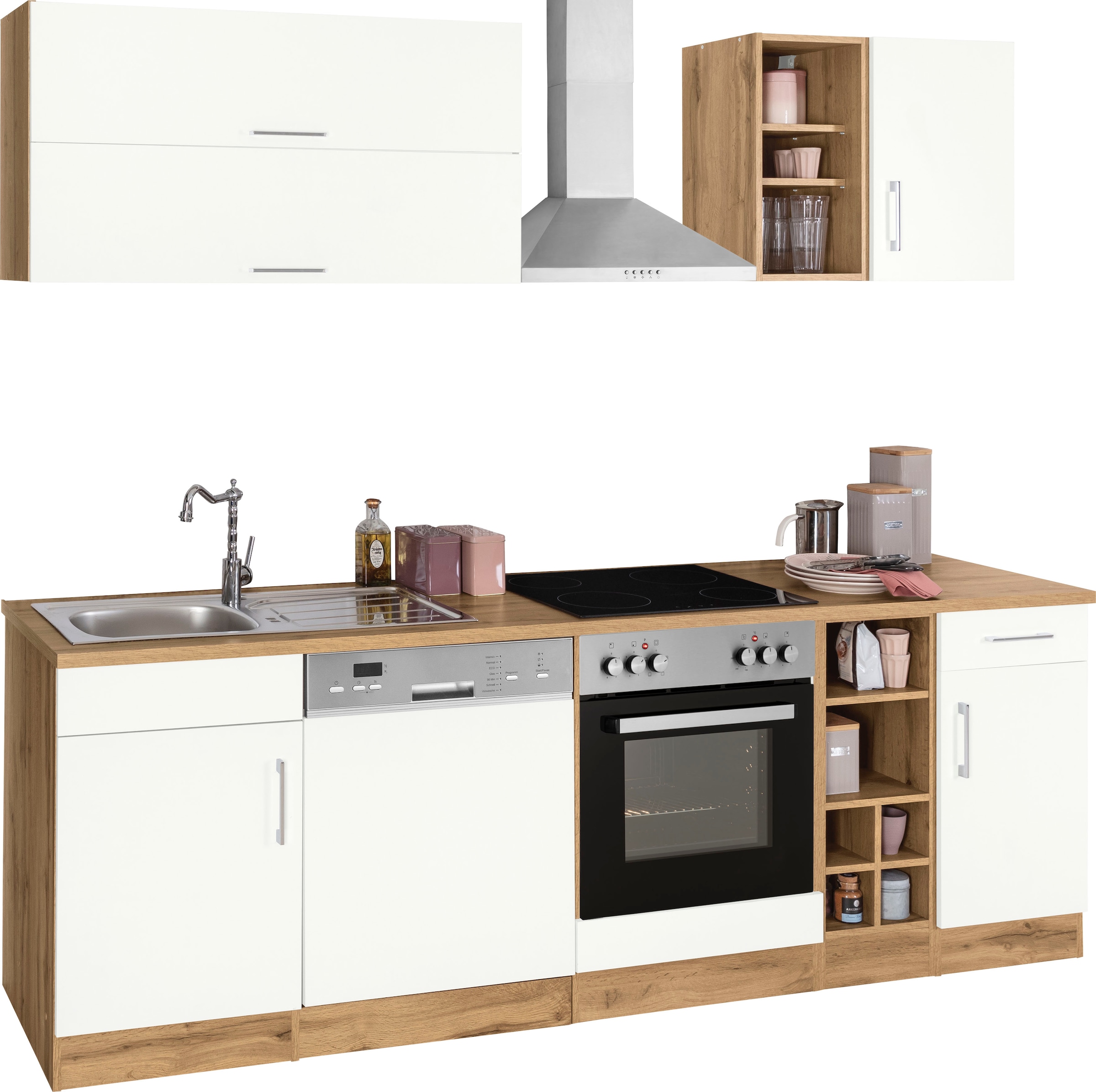 KOCHSTATION Küchenzeile »KS-Colmar«, ohne E-Geräte, Breite 240 cm