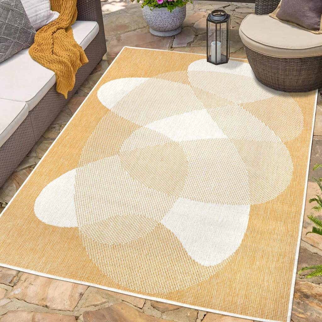 Carpet City Outdoorteppich »DUO RUG 5835«, rechteckig, 5 mm Höhe, Wendeteppich Wetterfest In- & Outdoor, Balkon, Terrasse, Wohnzimmer