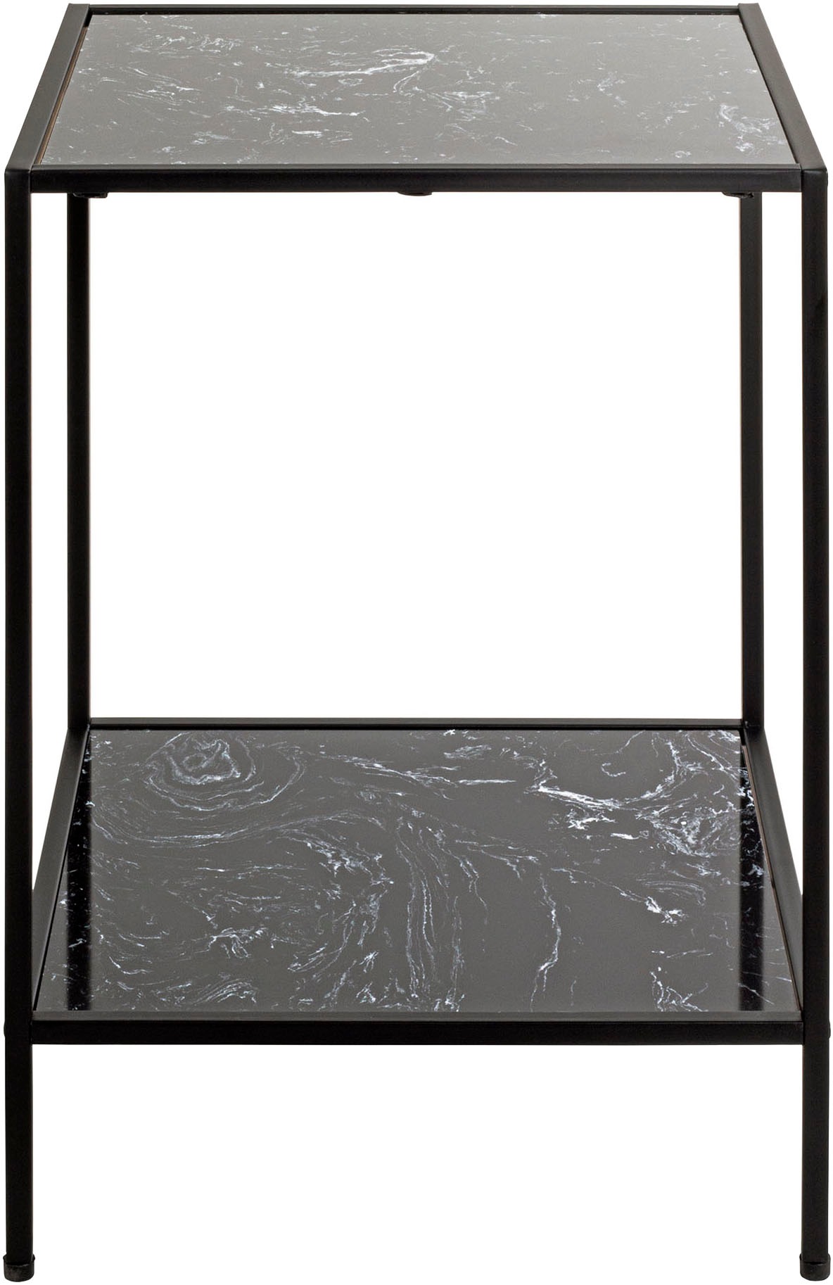 HAKU Beistelltisch »Sofatisch, Wohnzimmertisch« 1 Stk. tlg. quadratisch - aus Kunstmarmor Schwarz B/T/H 40/40/60 cm