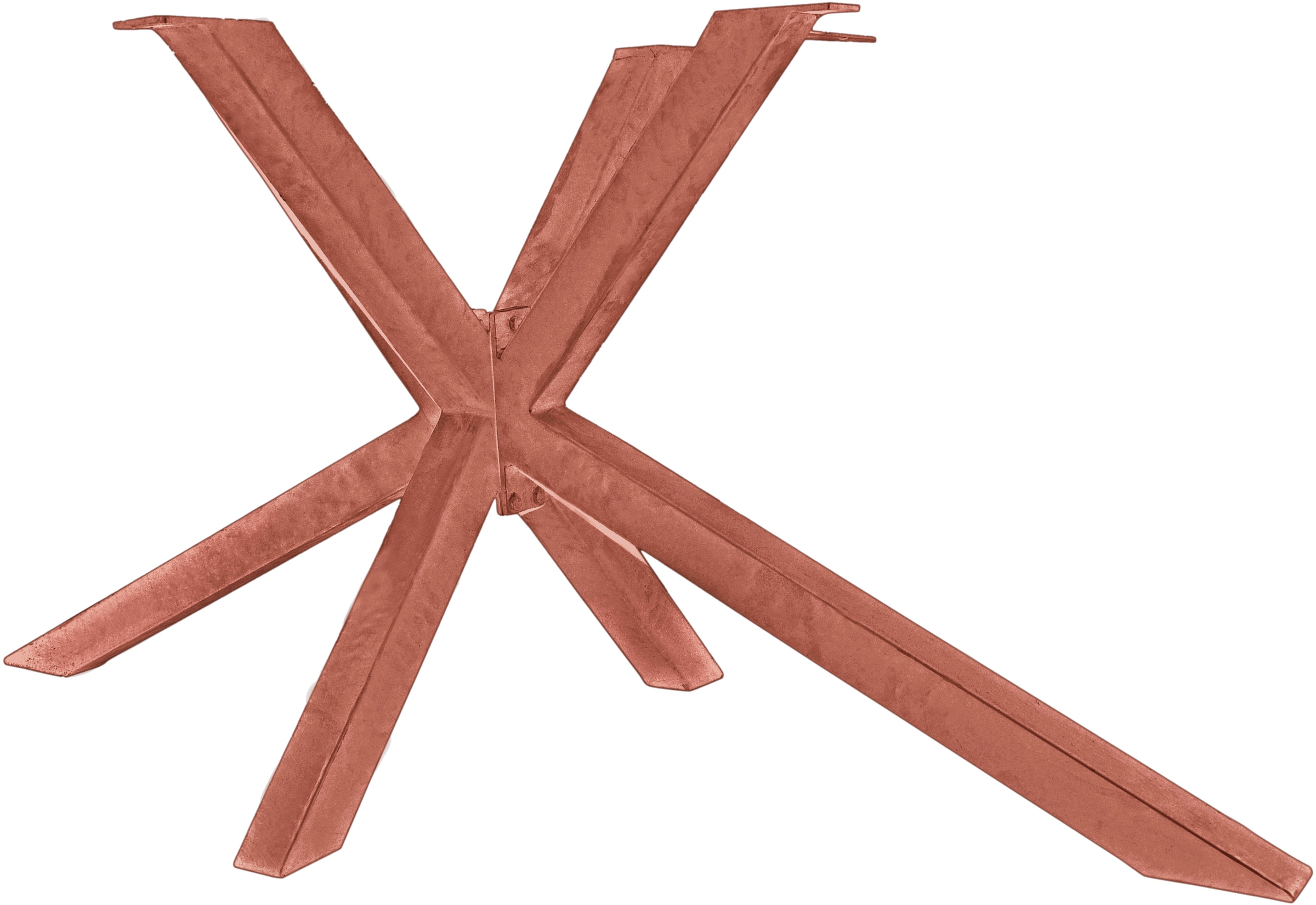 Tischbein SIT, braun (antikbraun), B:160cm H:74cm T:74cm, Tischbeine, Tischbein, sternförmig